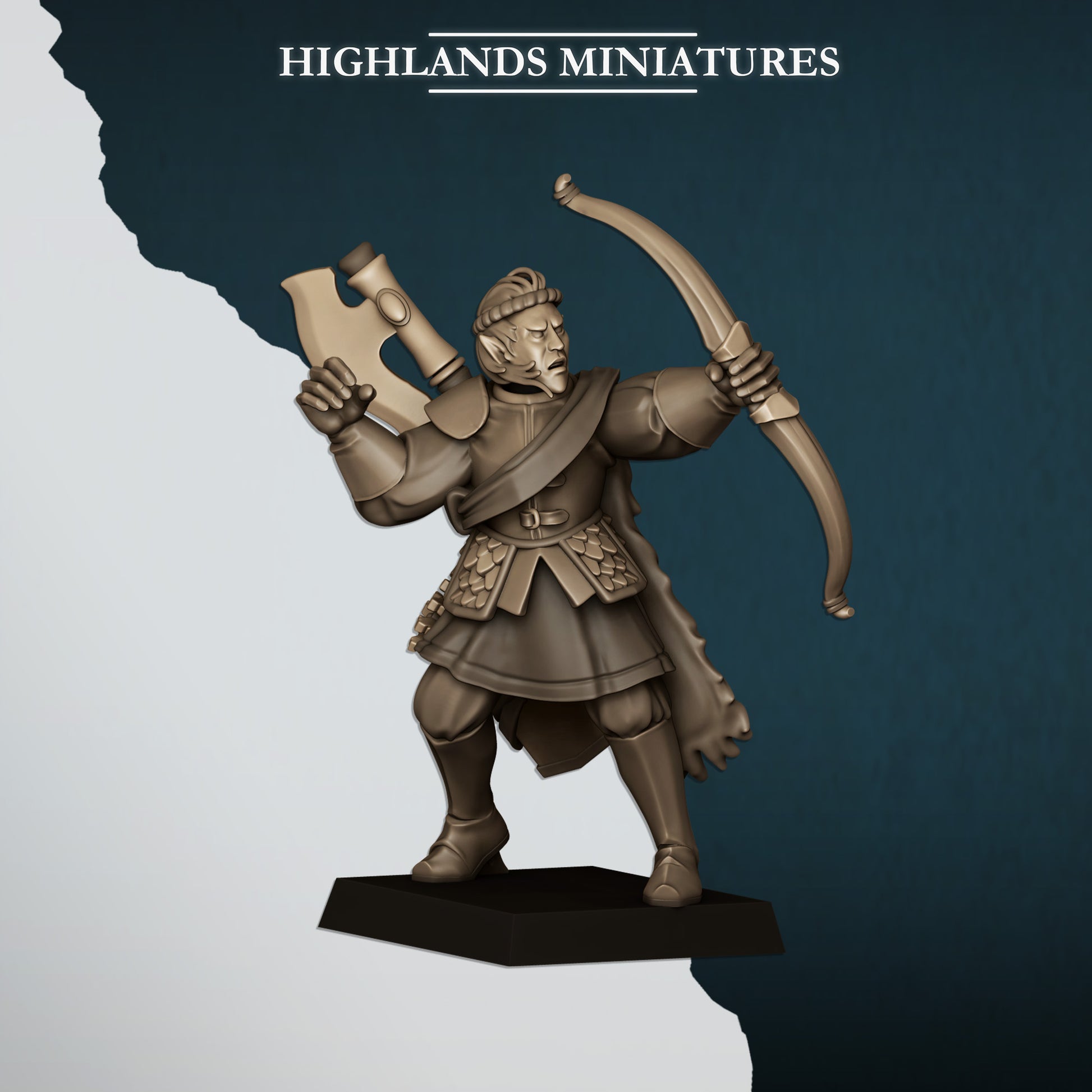 Miniatura Leones con Arcos Altos Elfos resina 28mm sin pintar - Drakholm
