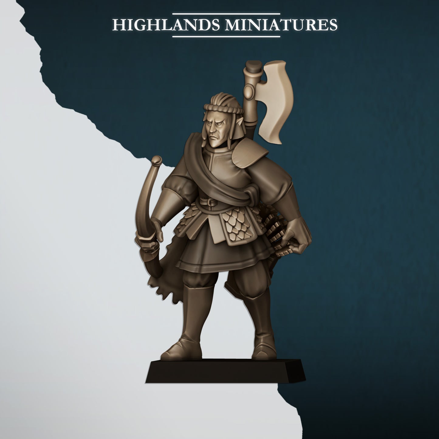 Miniatura Leones con Arcos Altos Elfos resina 28mm sin pintar - Drakholm