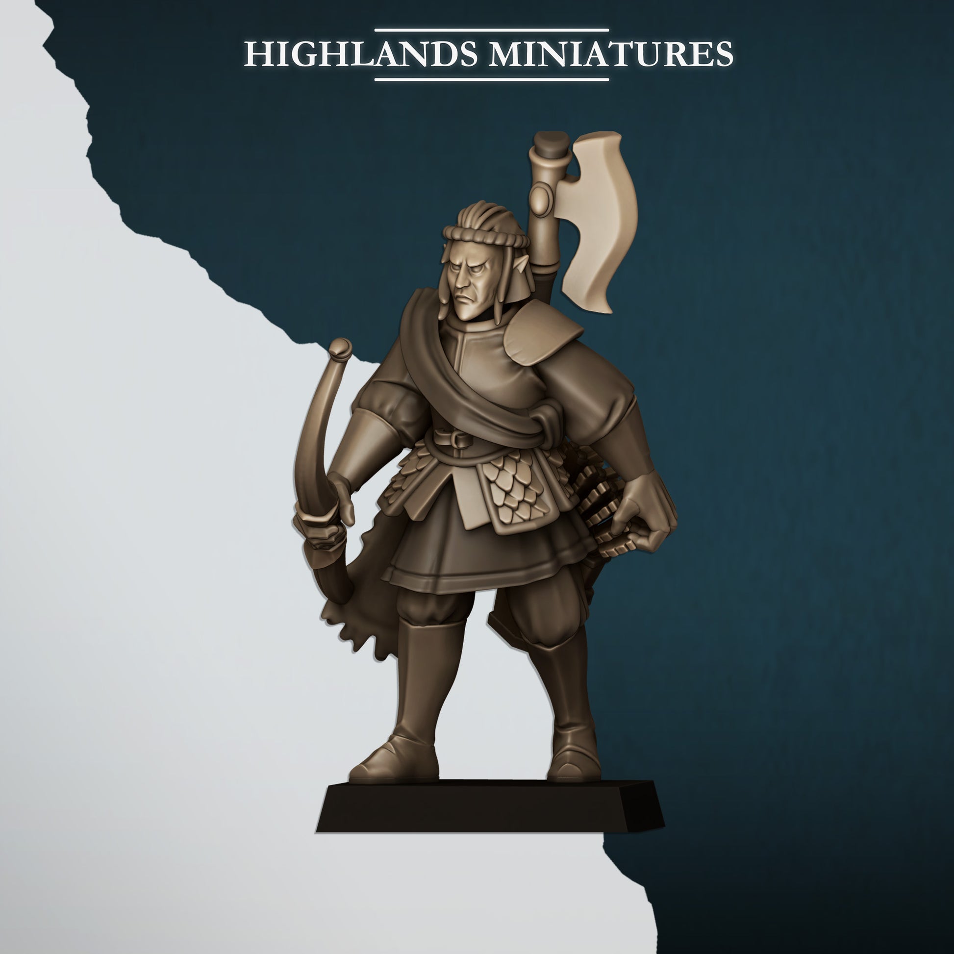 Miniatura Leones con Arcos Altos Elfos resina 28mm sin pintar - Drakholm