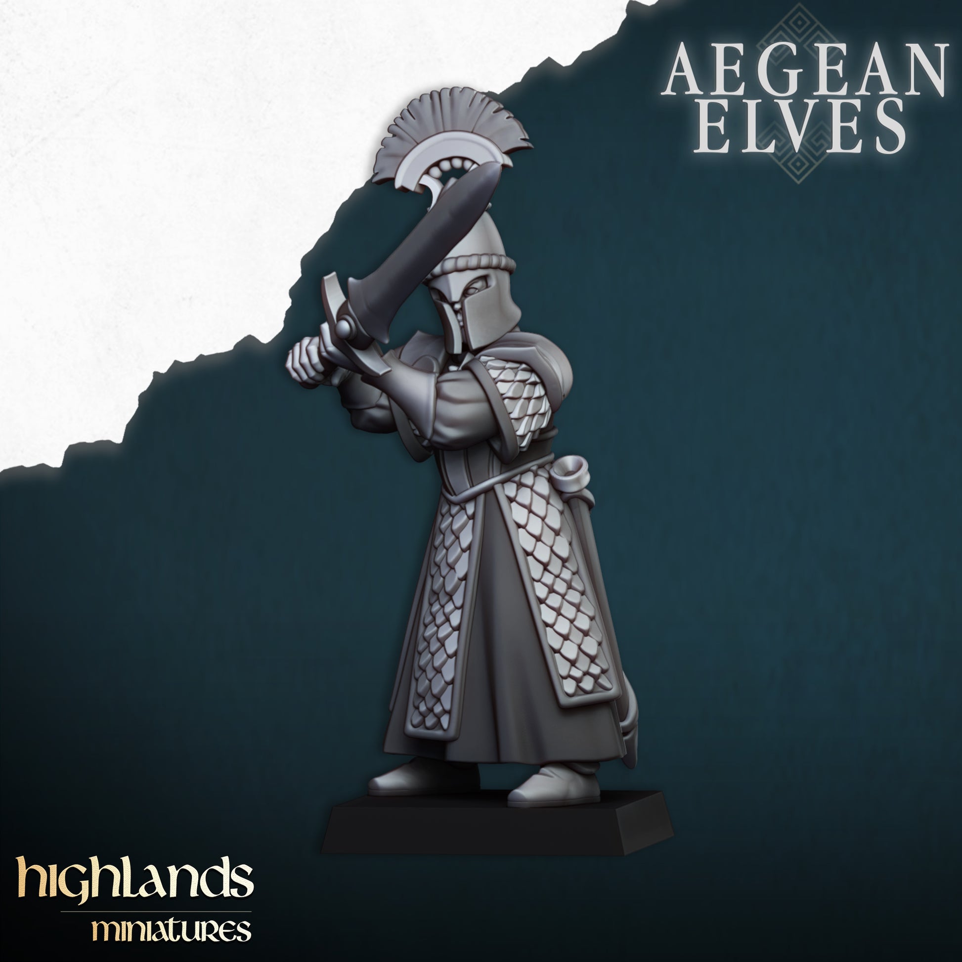 Miniatura Espadas de Mesara Altos Elfos resina 28mm sin pintar - Drakholm
