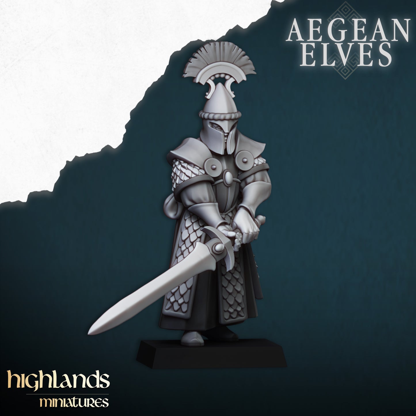 Miniatura Espadas de Mesara Altos Elfos resina 28mm sin pintar - Drakholm