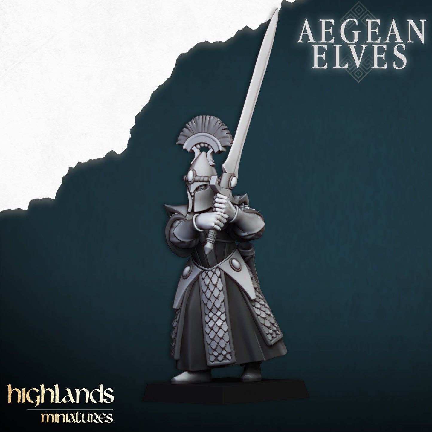 Miniatura Espadas de Mesara Altos Elfos resina 28mm sin pintar - Drakholm
