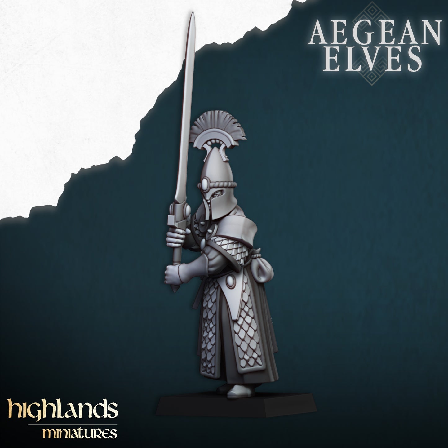Miniatura Espadas de Mesara Altos Elfos resina 28mm sin pintar - Drakholm