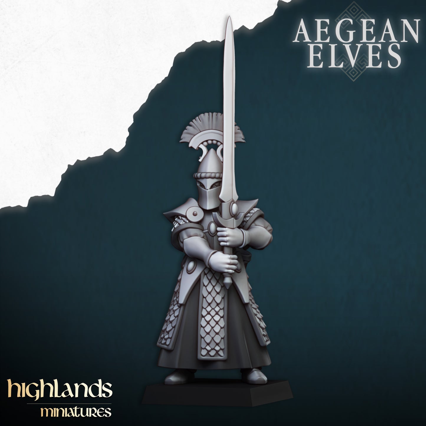 Miniatura Espadas de Mesara Altos Elfos resina 28mm sin pintar - Drakholm