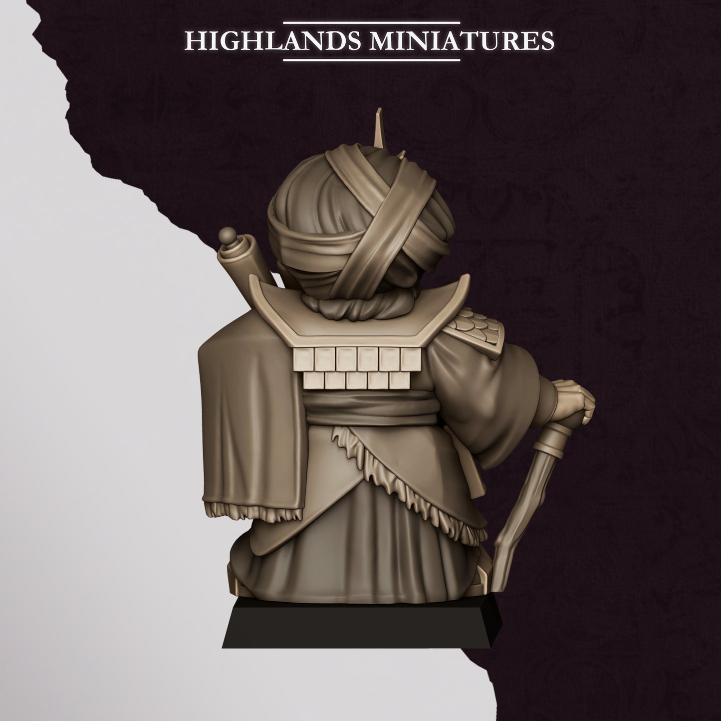 Miniatura Hechicero de Marduk Enanos Infernales resina 28mm sin pintar - Drakholm