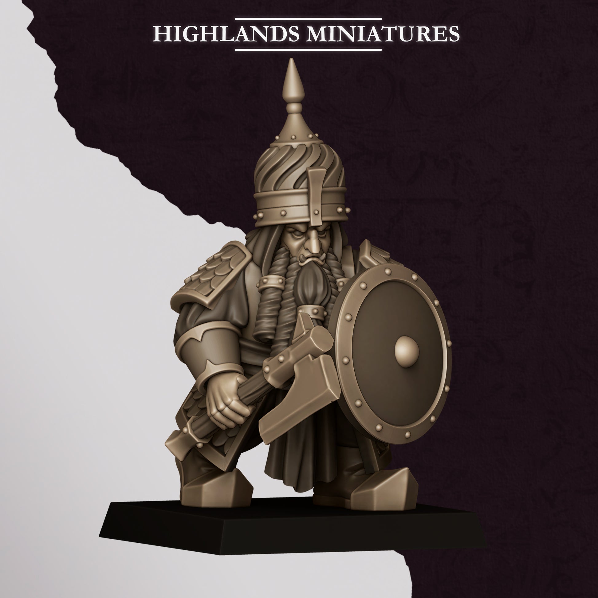 Miniatura Guerreros de Marduk Enanos Infernales resina 28mm sin pintar - Drakholm