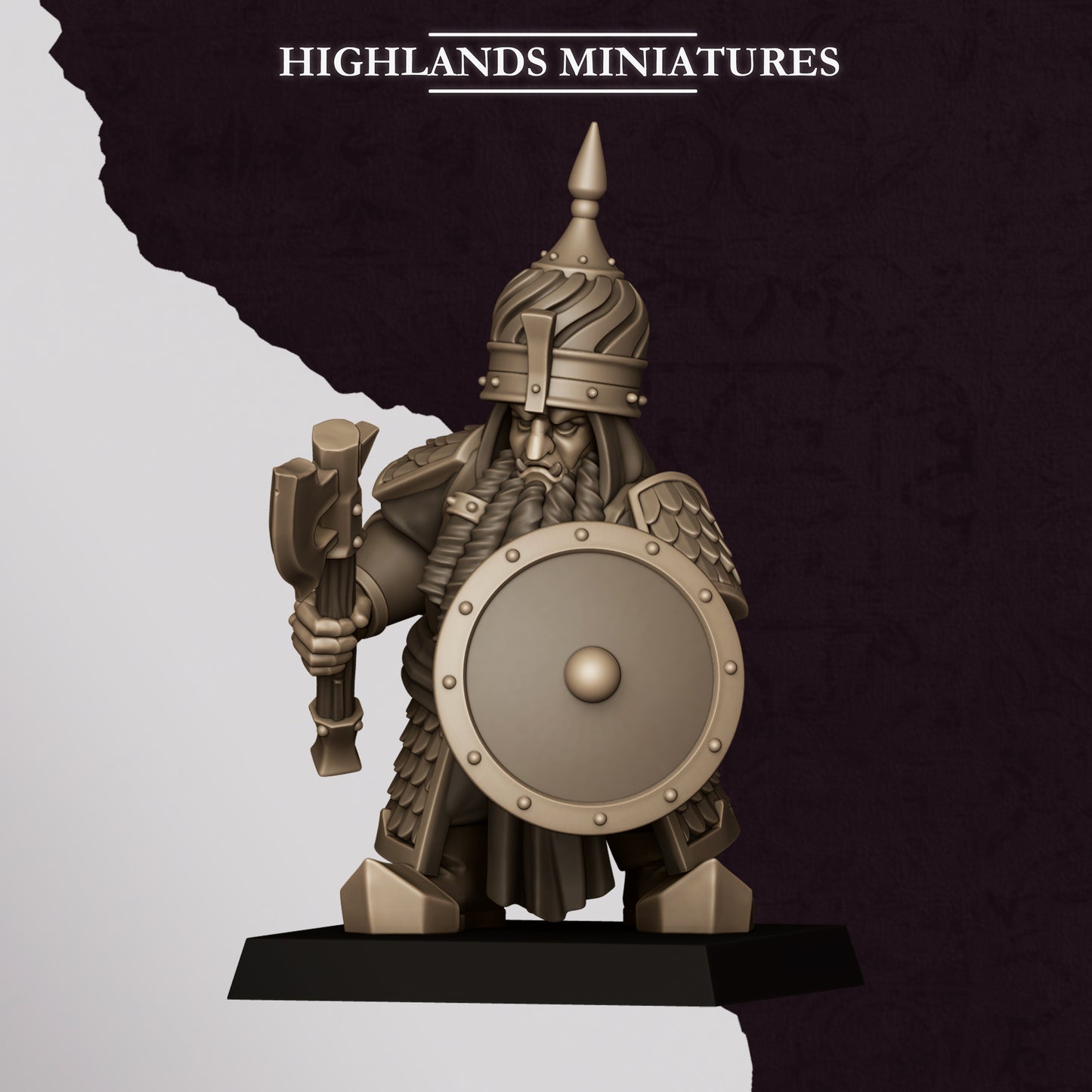 Miniatura Guerreros de Marduk Enanos Infernales resina 28mm sin pintar - Drakholm