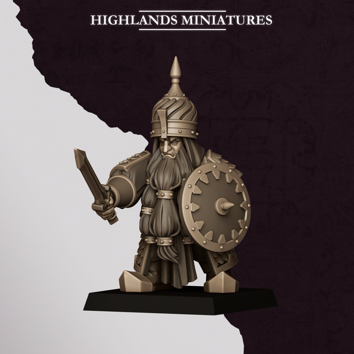 Miniatura Guerreros de Marduk Enanos Infernales resina 28mm sin pintar - Drakholm