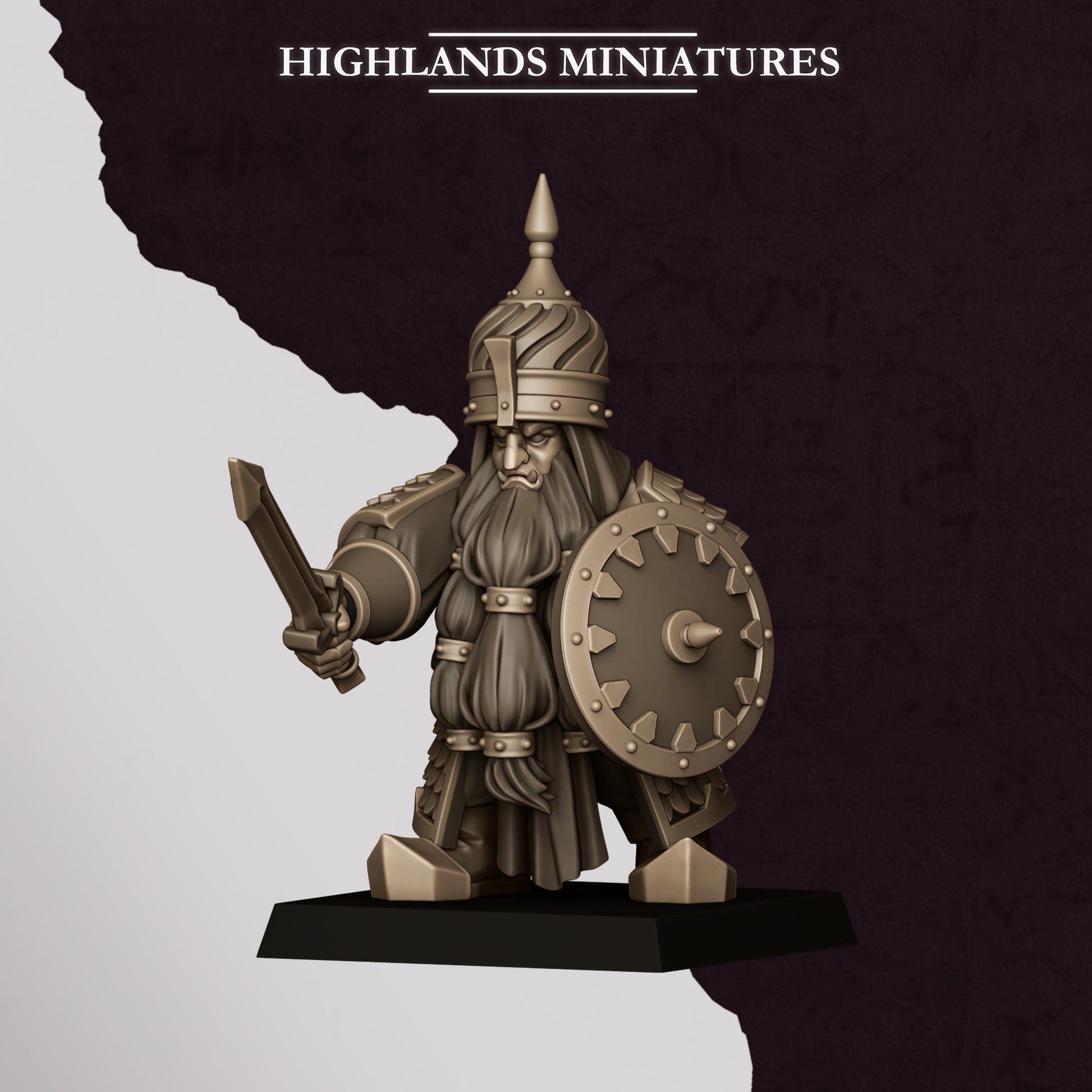 Miniatura Guerreros de Marduk Enanos Infernales resina 28mm sin pintar - Drakholm