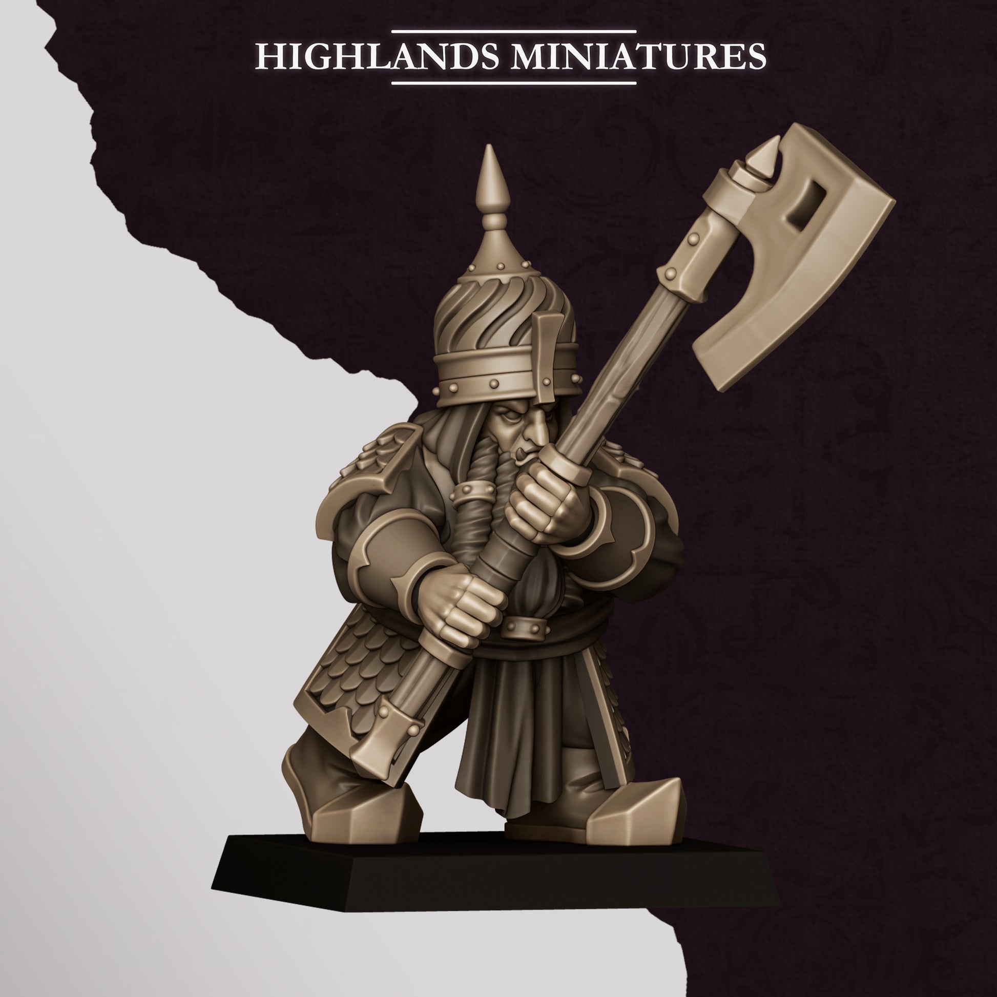 Miniatura Guerreros de Marduk Enanos Infernales resina 28mm sin pintar - Drakholm