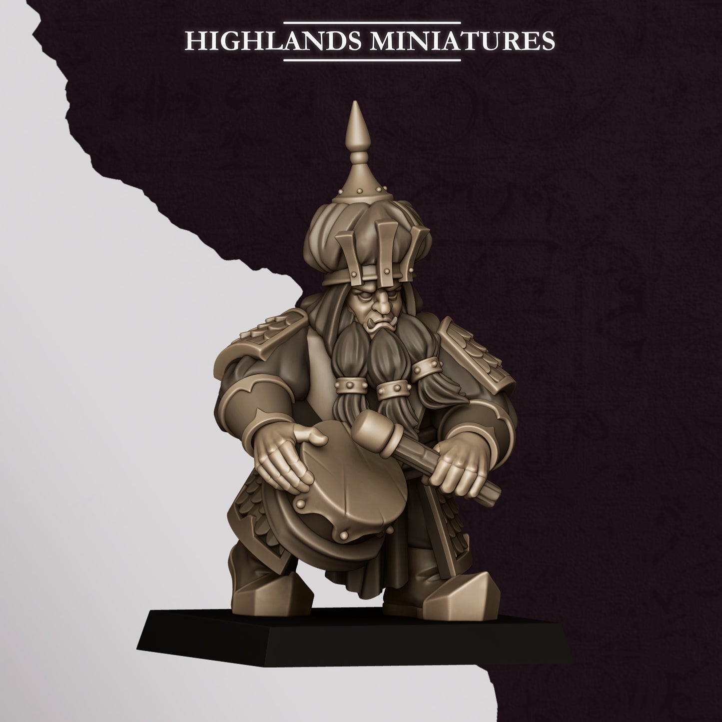 Miniatura Guerreros de Marduk Enanos Infernales resina 28mm sin pintar - Drakholm