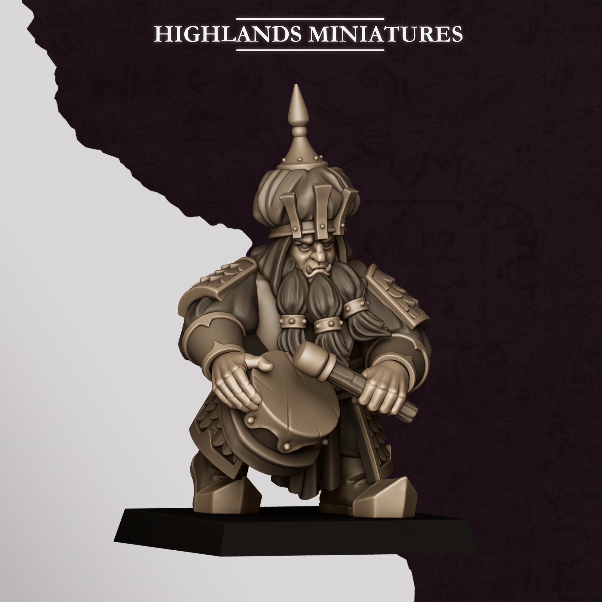 Miniatura Guerreros de Marduk Enanos Infernales resina 28mm sin pintar - Drakholm