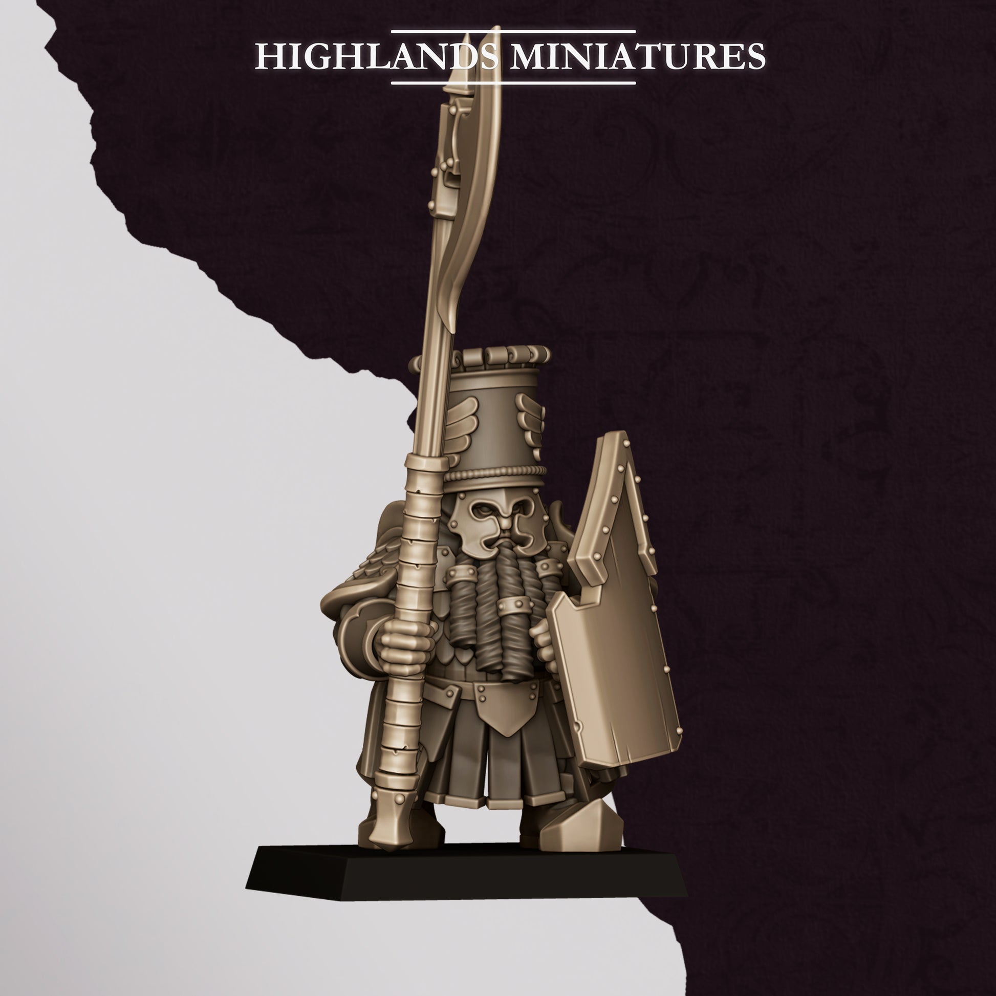 Miniatura Guardia Pesada de Marduk Enanos Infernales resina 28mm sin pintar - Drakholm