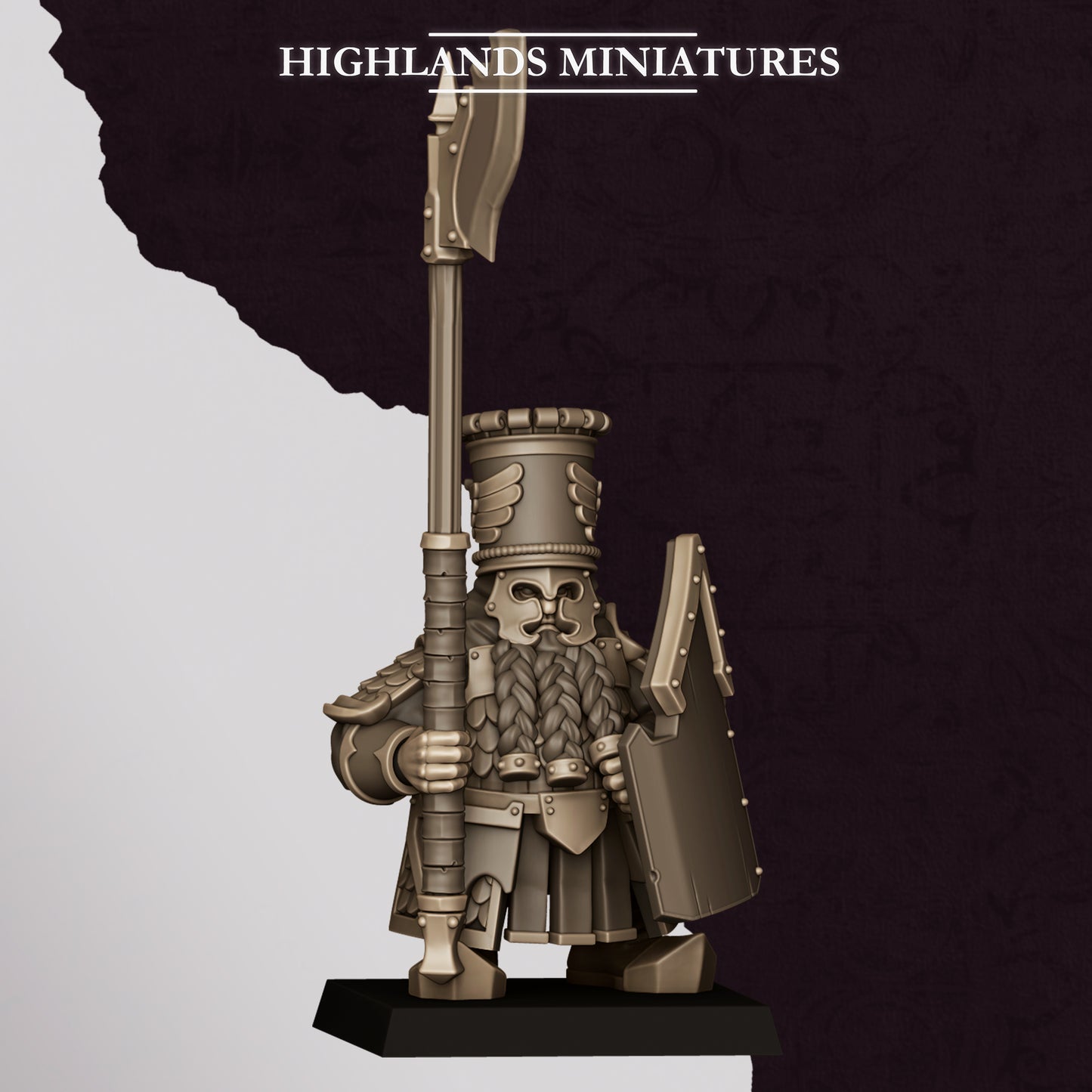 Miniatura Guardia Pesada de Marduk Enanos Infernales resina 28mm sin pintar - Drakholm