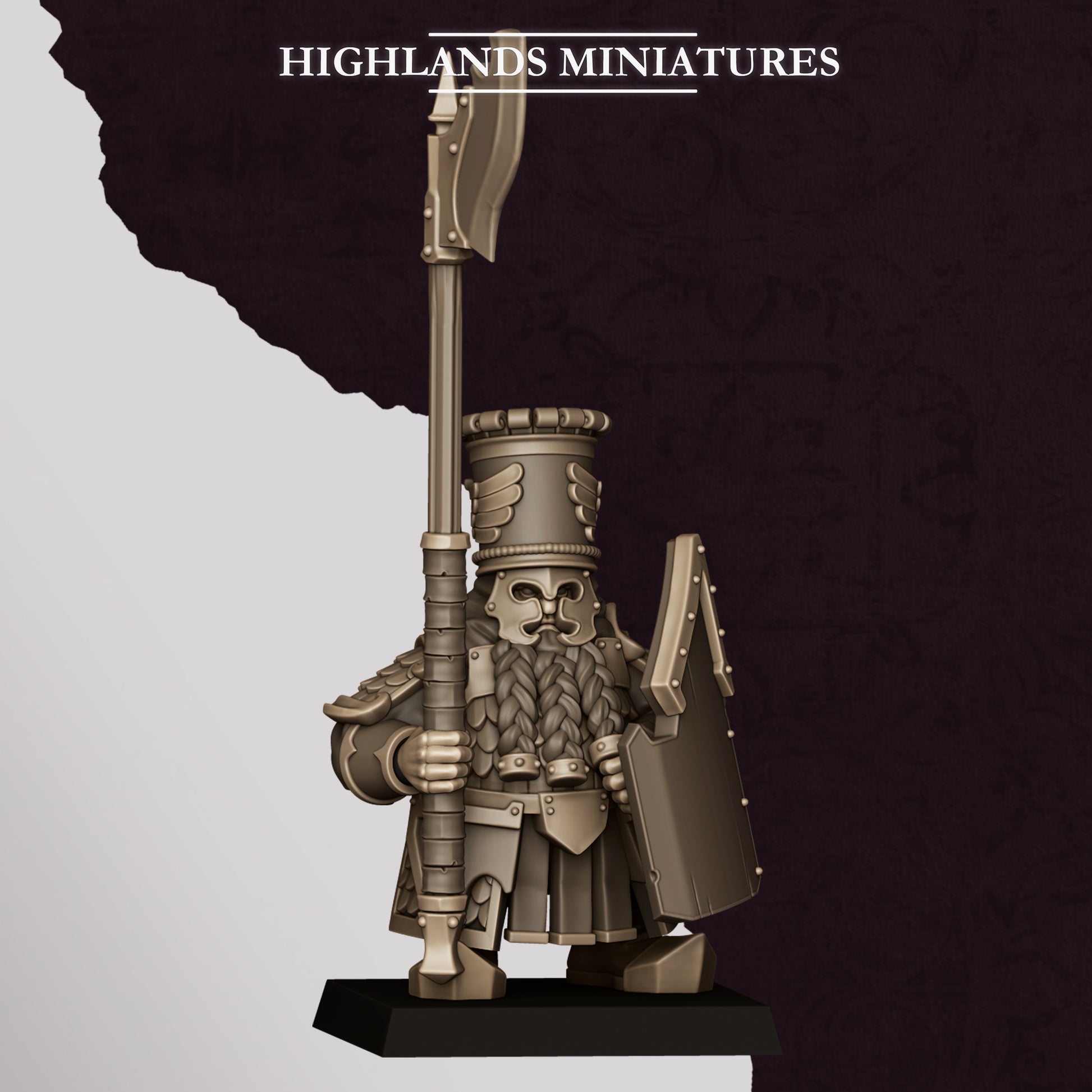 Miniatura Guardia Pesada de Marduk Enanos Infernales resina 28mm sin pintar - Drakholm