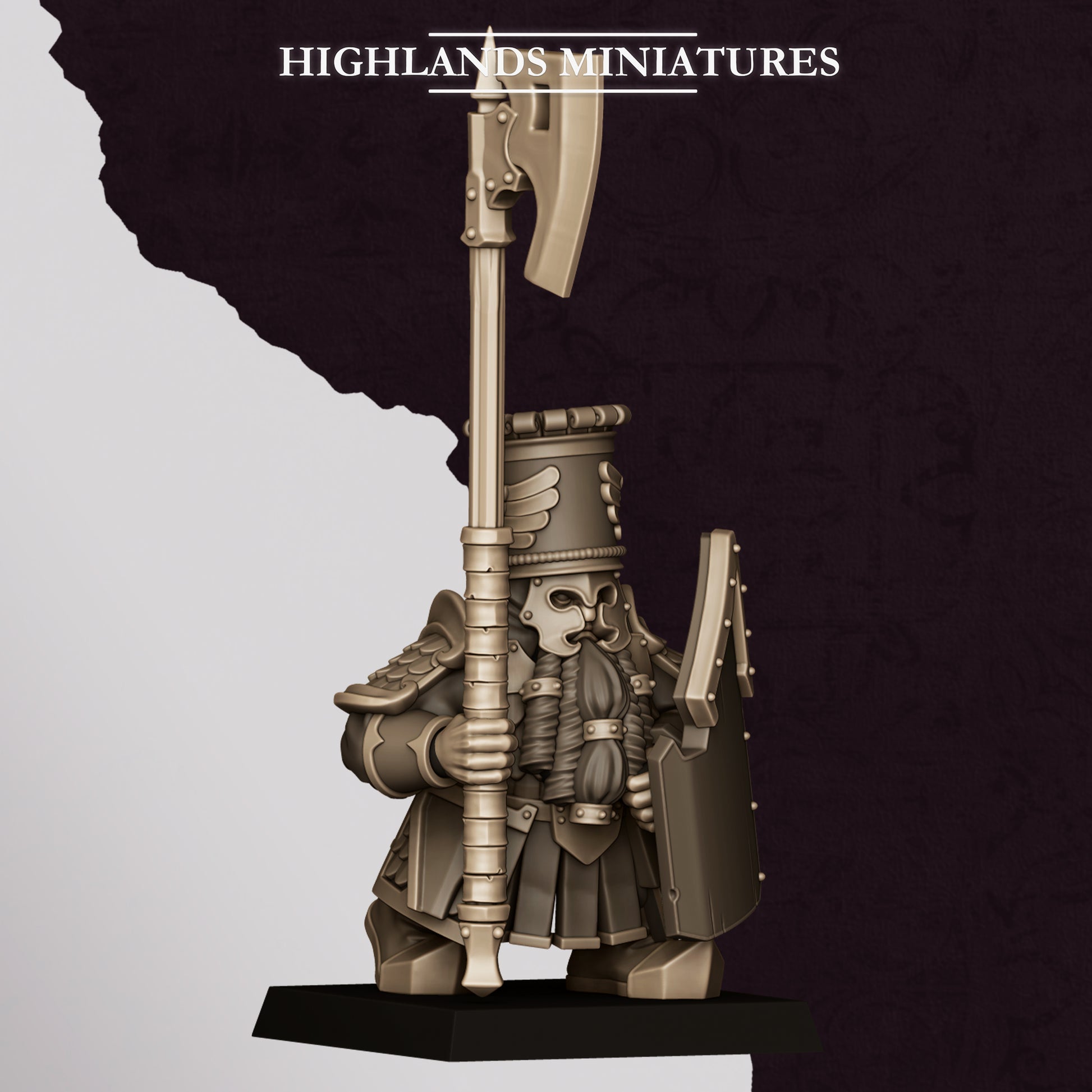 Miniatura Guardia Pesada de Marduk Enanos Infernales resina 28mm sin pintar - Drakholm