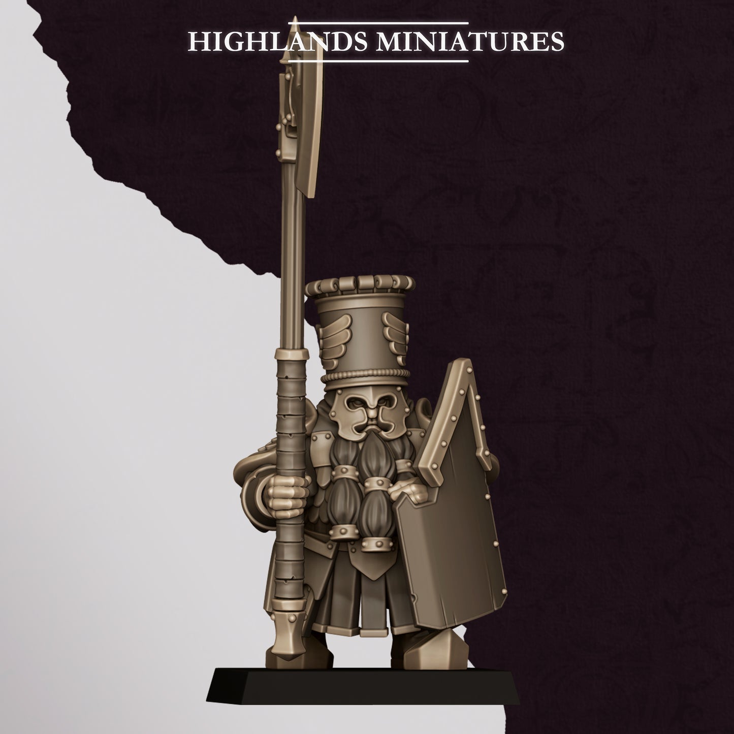 Miniatura Guardia Pesada de Marduk Enanos Infernales resina 28mm sin pintar - Drakholm