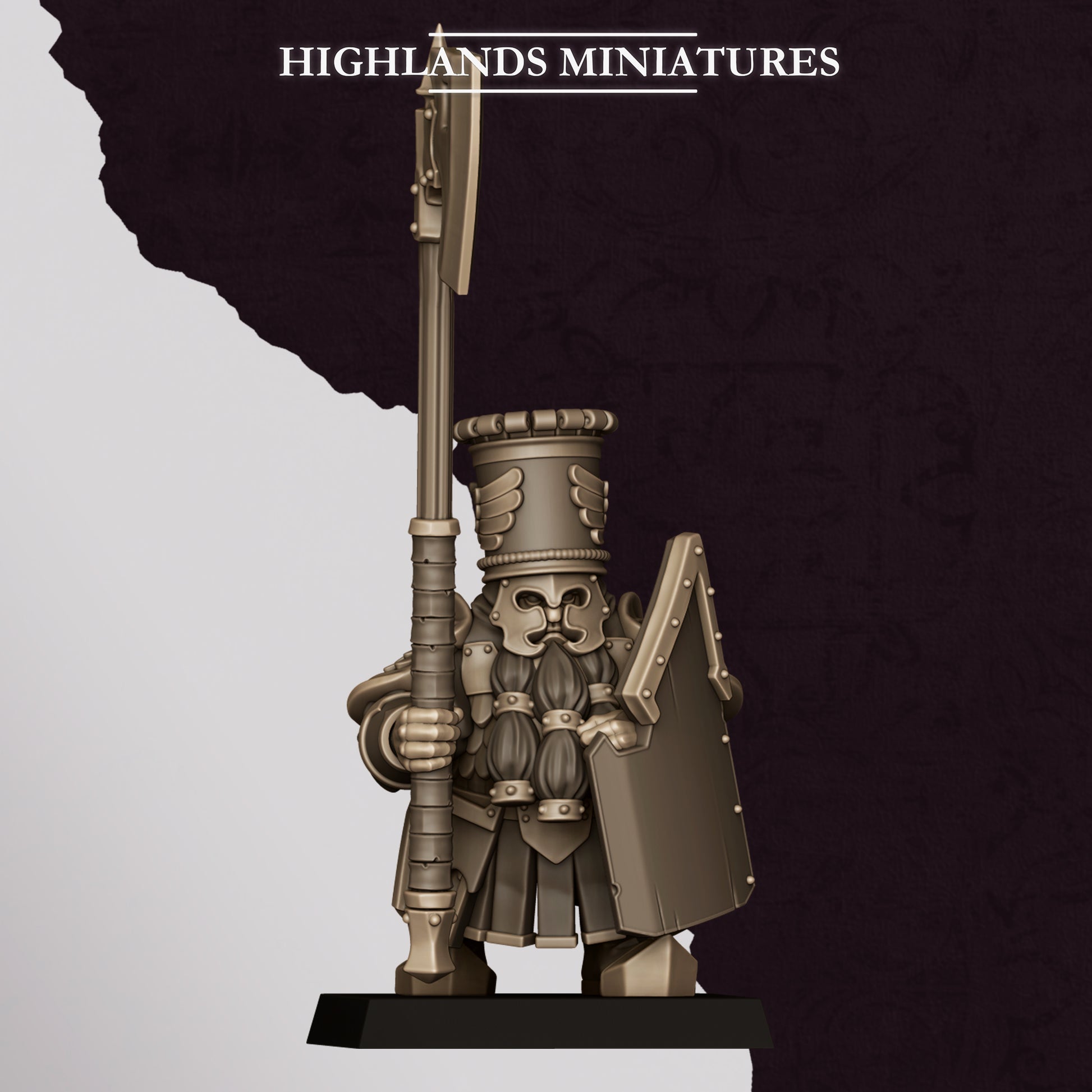 Miniatura Guardia Pesada de Marduk Enanos Infernales resina 28mm sin pintar - Drakholm