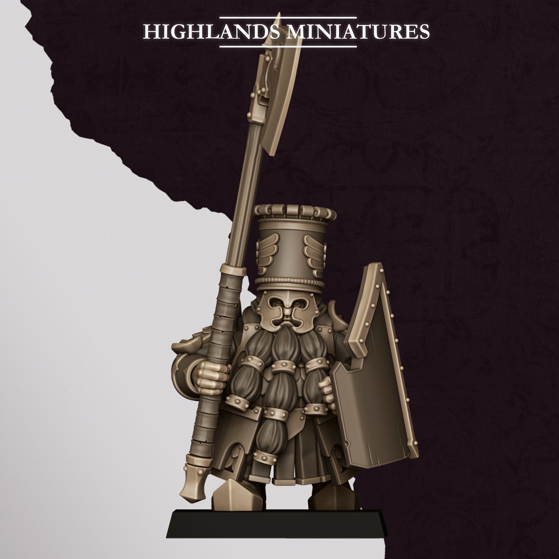 Miniatura Guardia Pesada de Marduk Enanos Infernales resina 28mm sin pintar - Drakholm