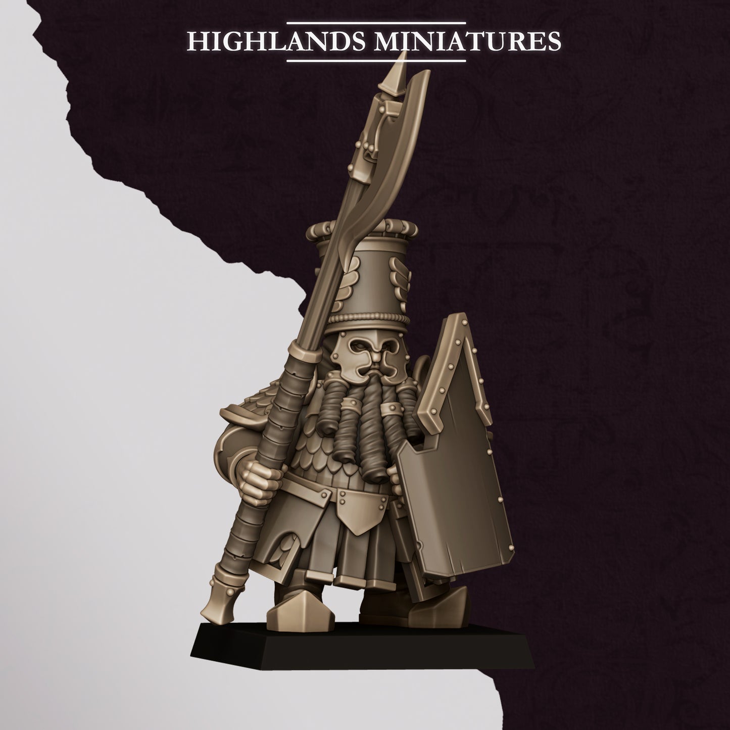 Miniatura Guardia Pesada de Marduk Enanos Infernales resina 28mm sin pintar - Drakholm