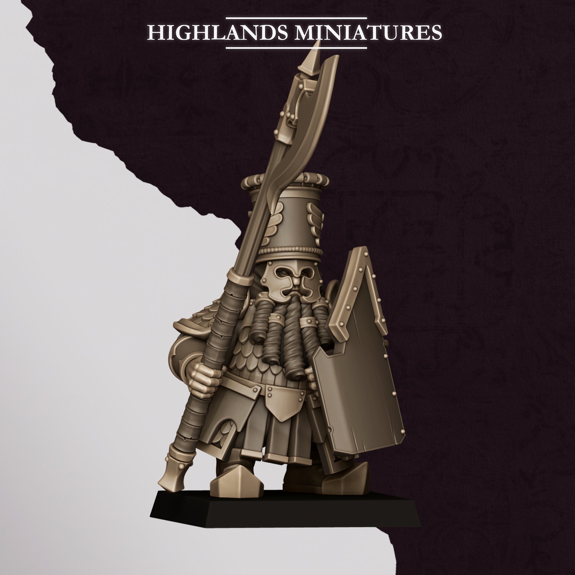 Miniatura Guardia Pesada de Marduk Enanos Infernales resina 28mm sin pintar - Drakholm