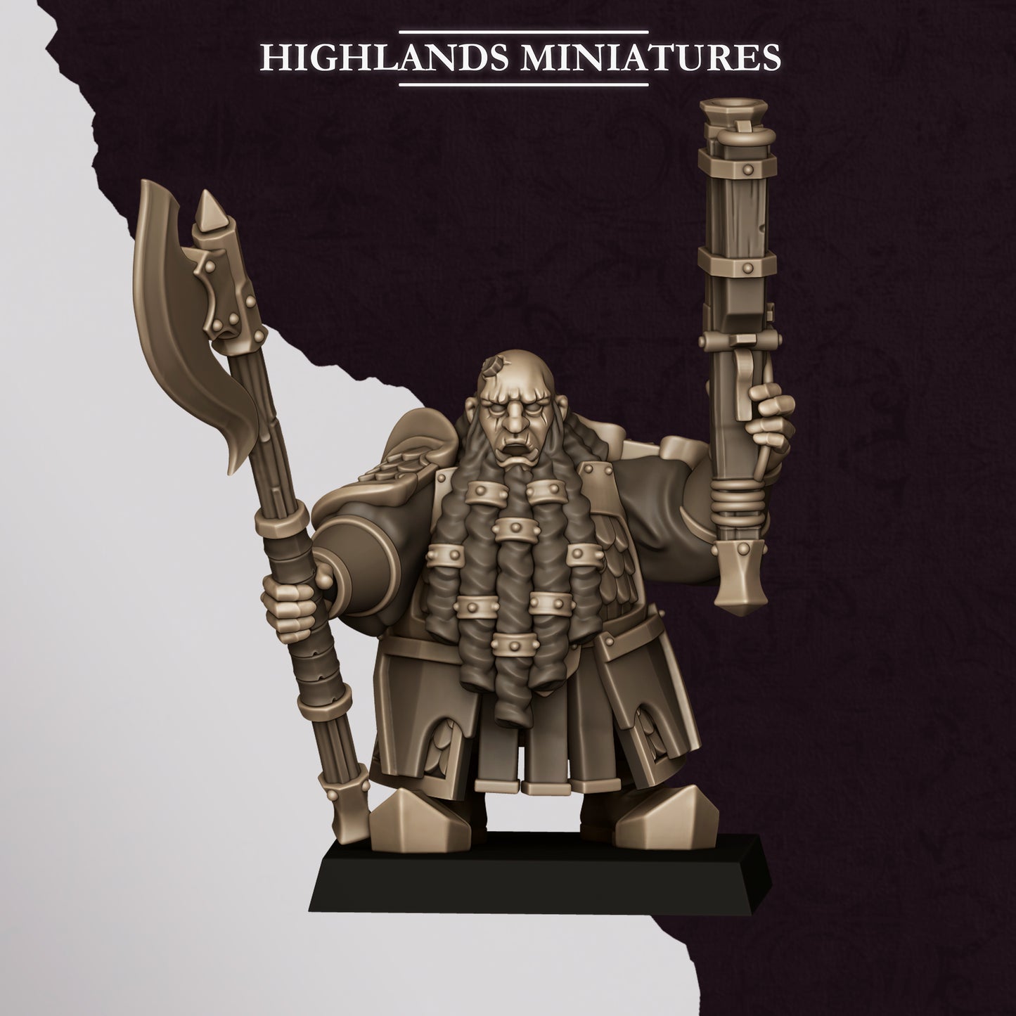 Miniatura Guardia Pesada de Marduk Enanos Infernales resina 28mm sin pintar - Drakholm