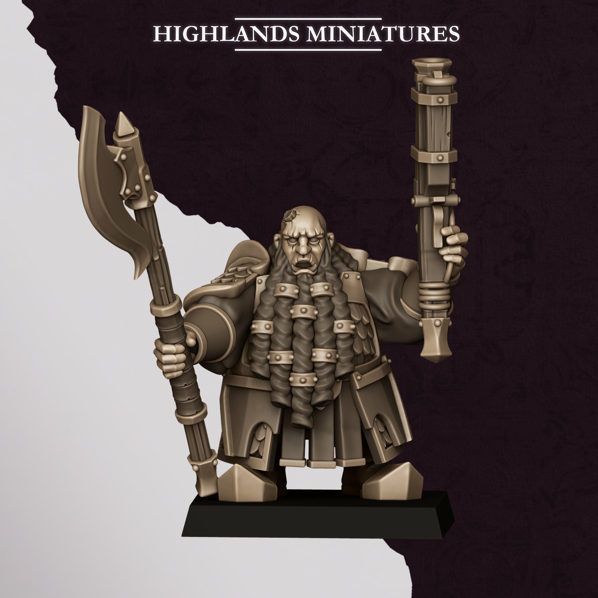 Miniatura Guardia Pesada de Marduk Enanos Infernales resina 28mm sin pintar - Drakholm