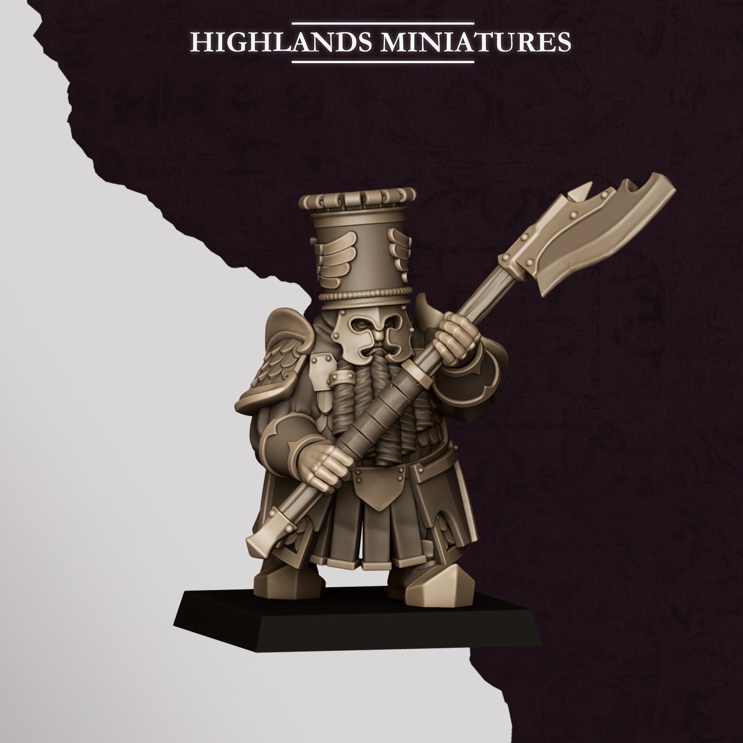 Miniatura Guardia Pesada de Marduk Enanos Infernales resina 28mm sin pintar - Drakholm