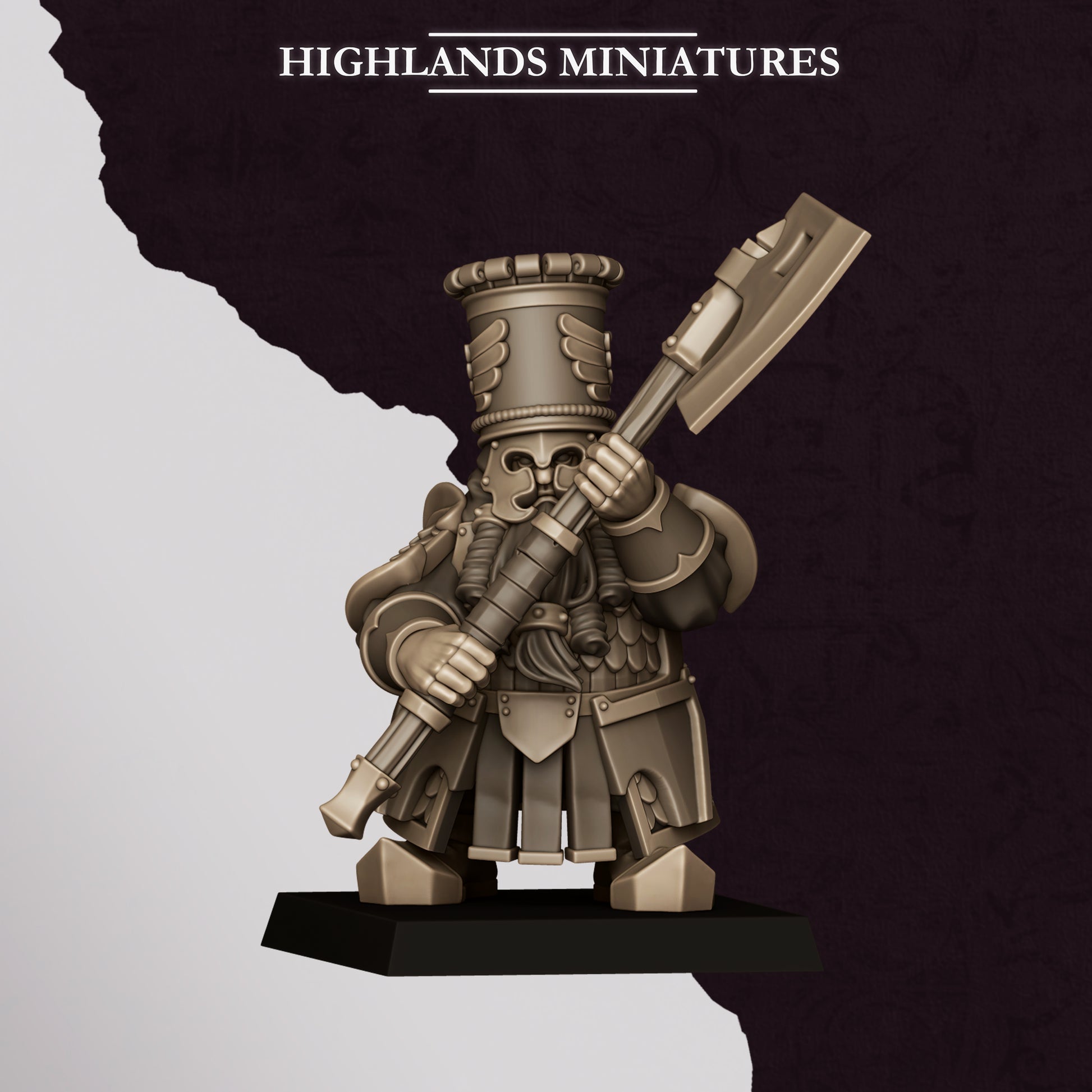 Miniatura Guardia Pesada de Marduk Enanos Infernales resina 28mm sin pintar - Drakholm