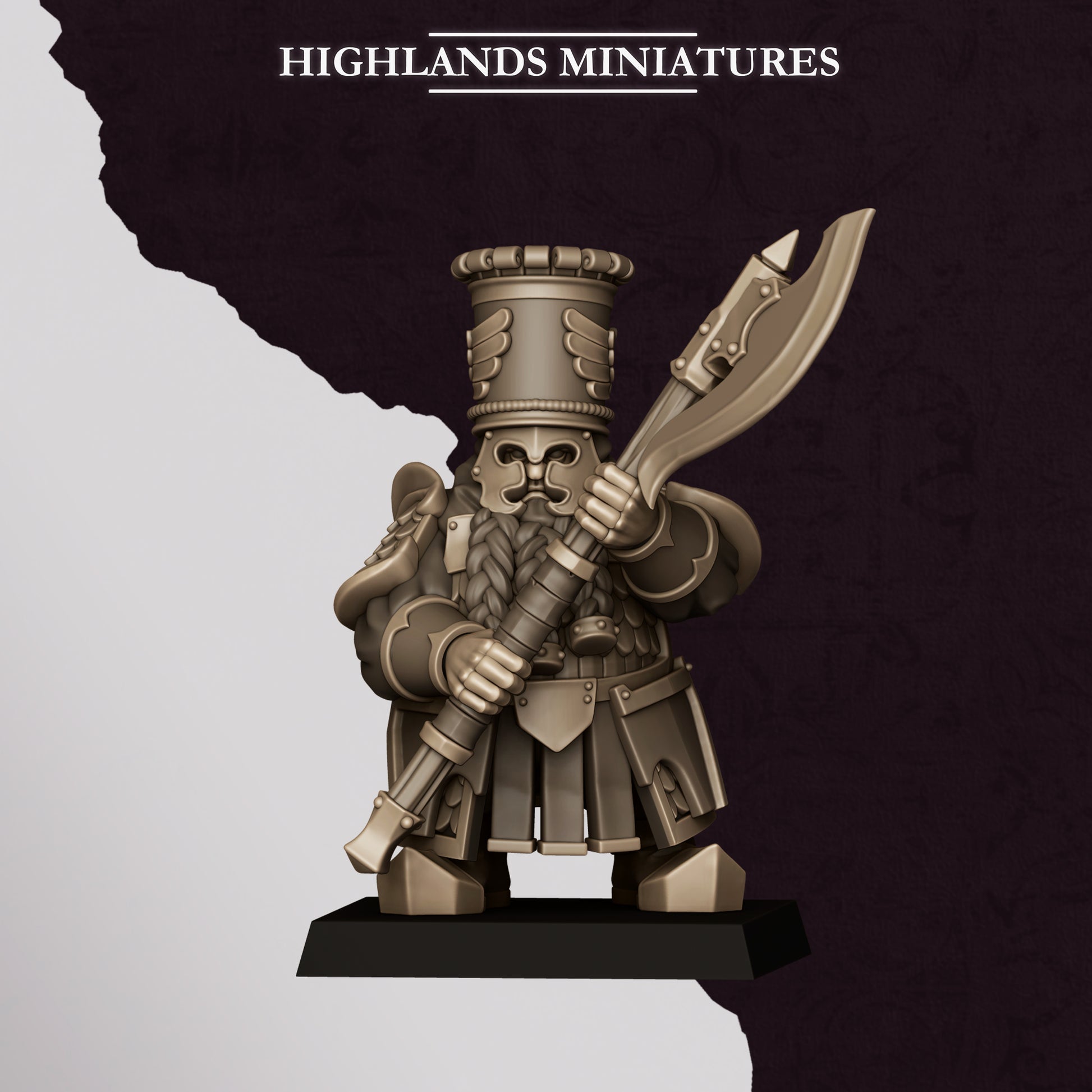 Miniatura Guardia Pesada de Marduk Enanos Infernales resina 28mm sin pintar - Drakholm