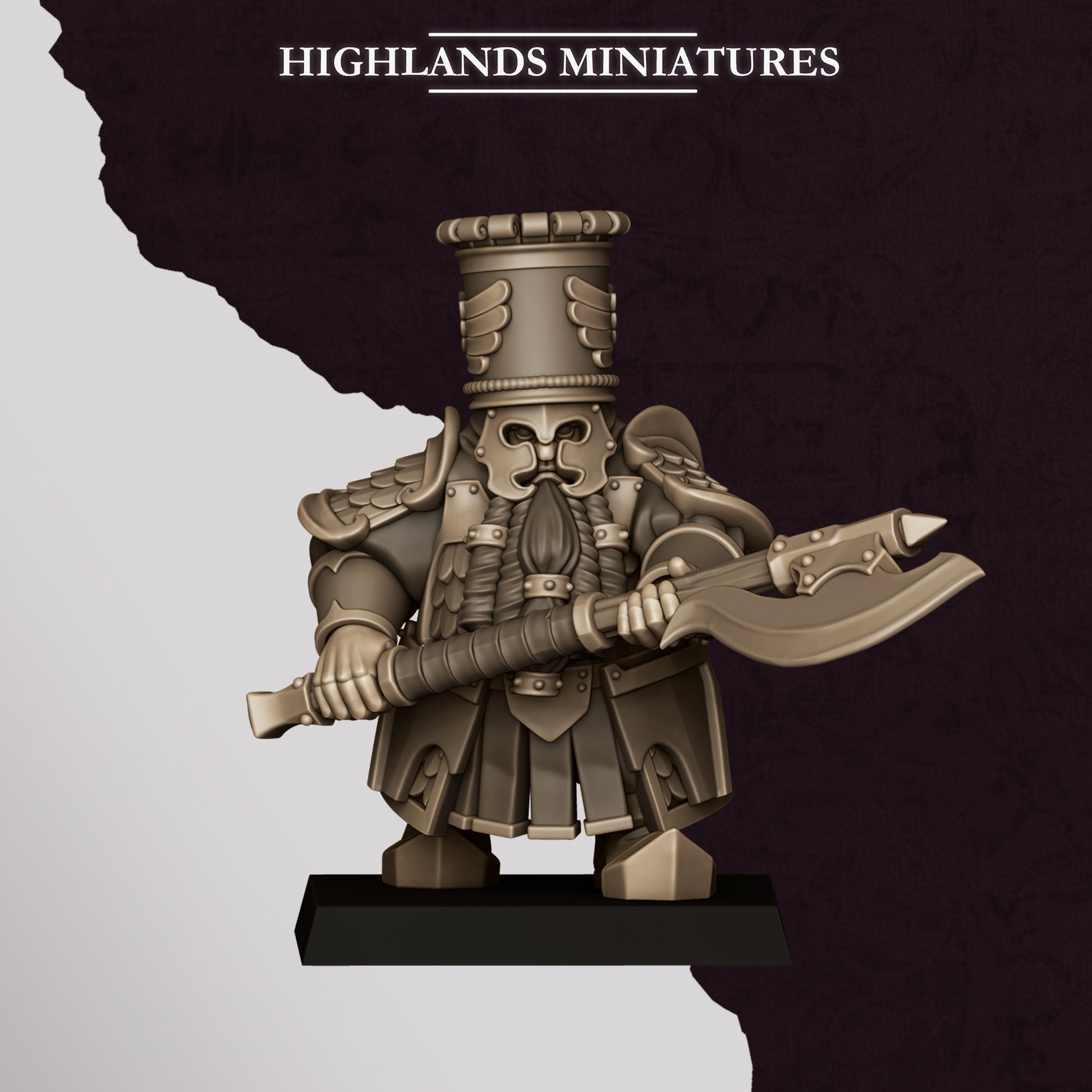 Miniatura Guardia Pesada de Marduk Enanos Infernales resina 28mm sin pintar - Drakholm