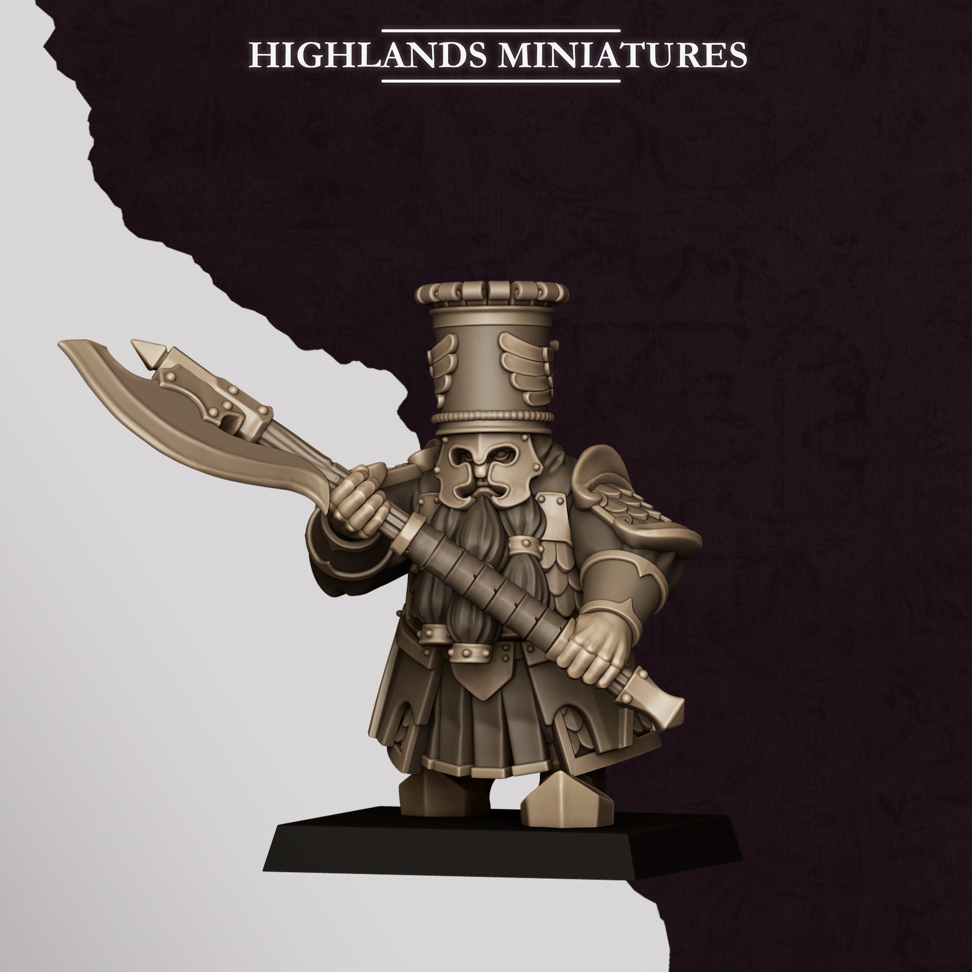 Miniatura Guardia Pesada de Marduk Enanos Infernales resina 28mm sin pintar - Drakholm
