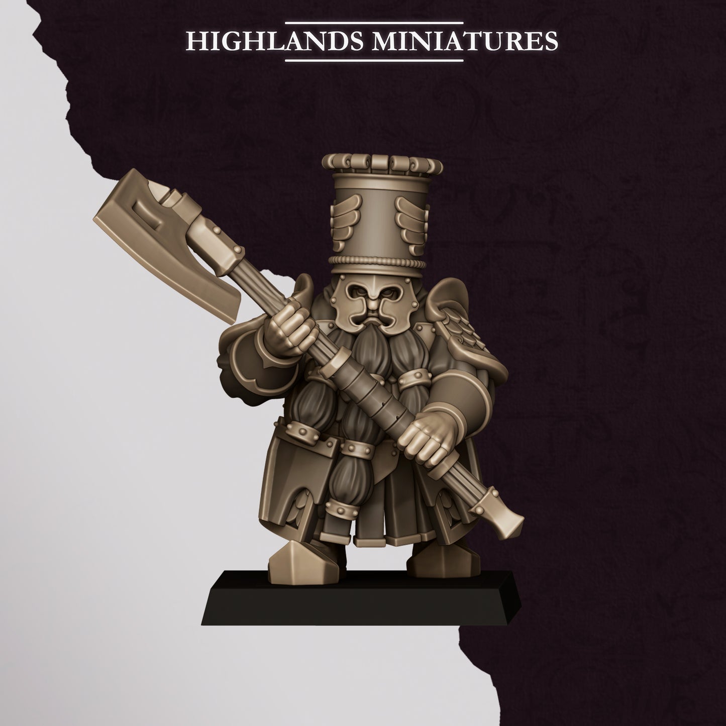 Miniatura Guardia Pesada de Marduk Enanos Infernales resina 28mm sin pintar - Drakholm