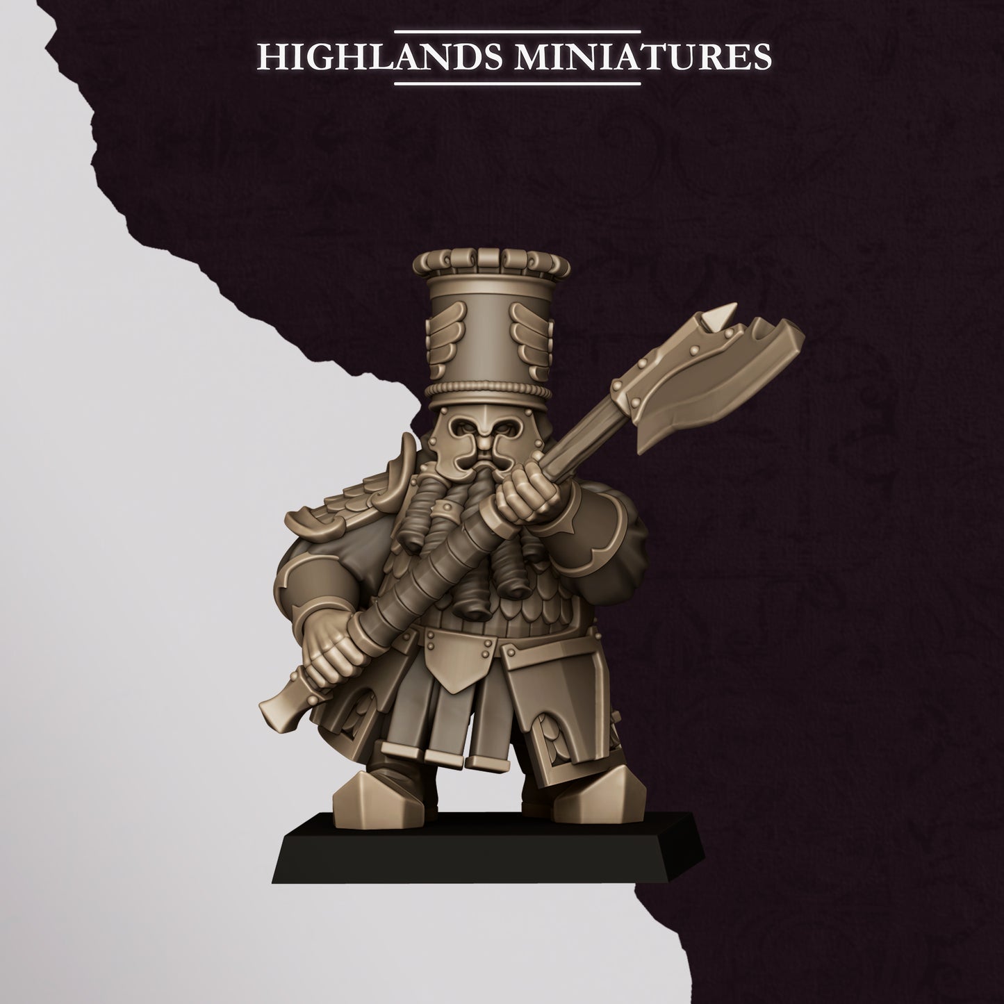 Miniatura Guardia Pesada de Marduk Enanos Infernales resina 28mm sin pintar - Drakholm