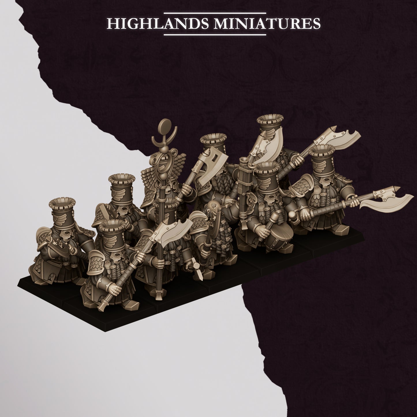 Miniatura Guardia Pesada de Marduk Enanos Infernales resina 28mm sin pintar - Drakholm