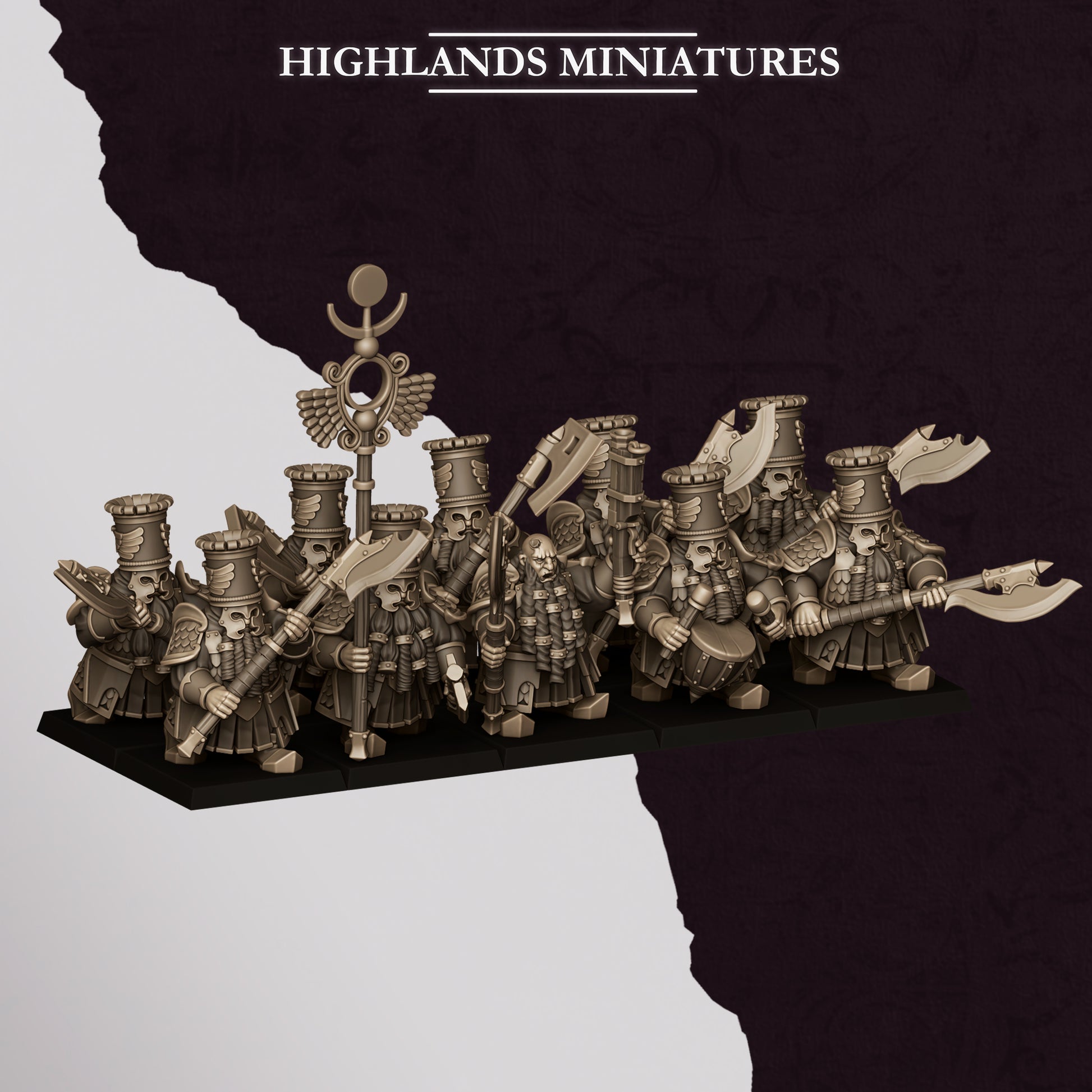 Miniatura Guardia Pesada de Marduk Enanos Infernales resina 28mm sin pintar - Drakholm