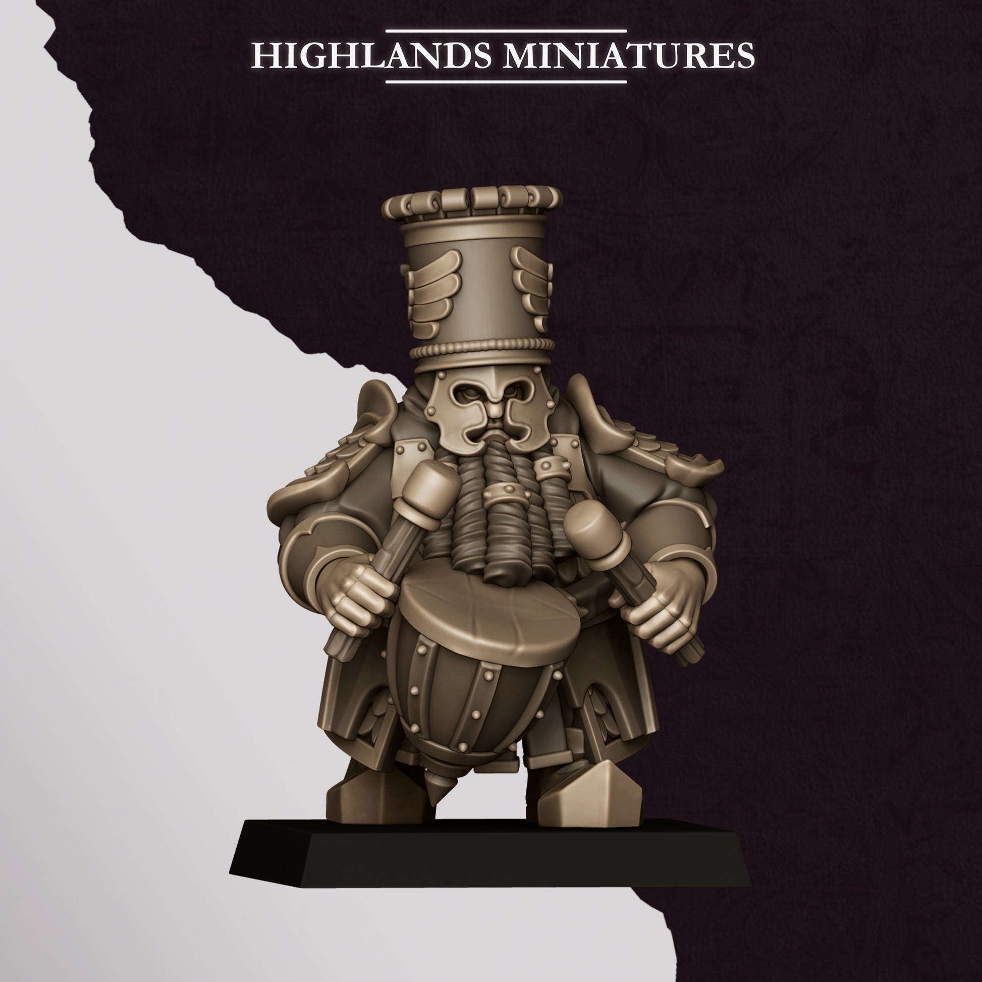 Miniatura Guardia Pesada de Marduk Enanos Infernales resina 28mm sin pintar - Drakholm