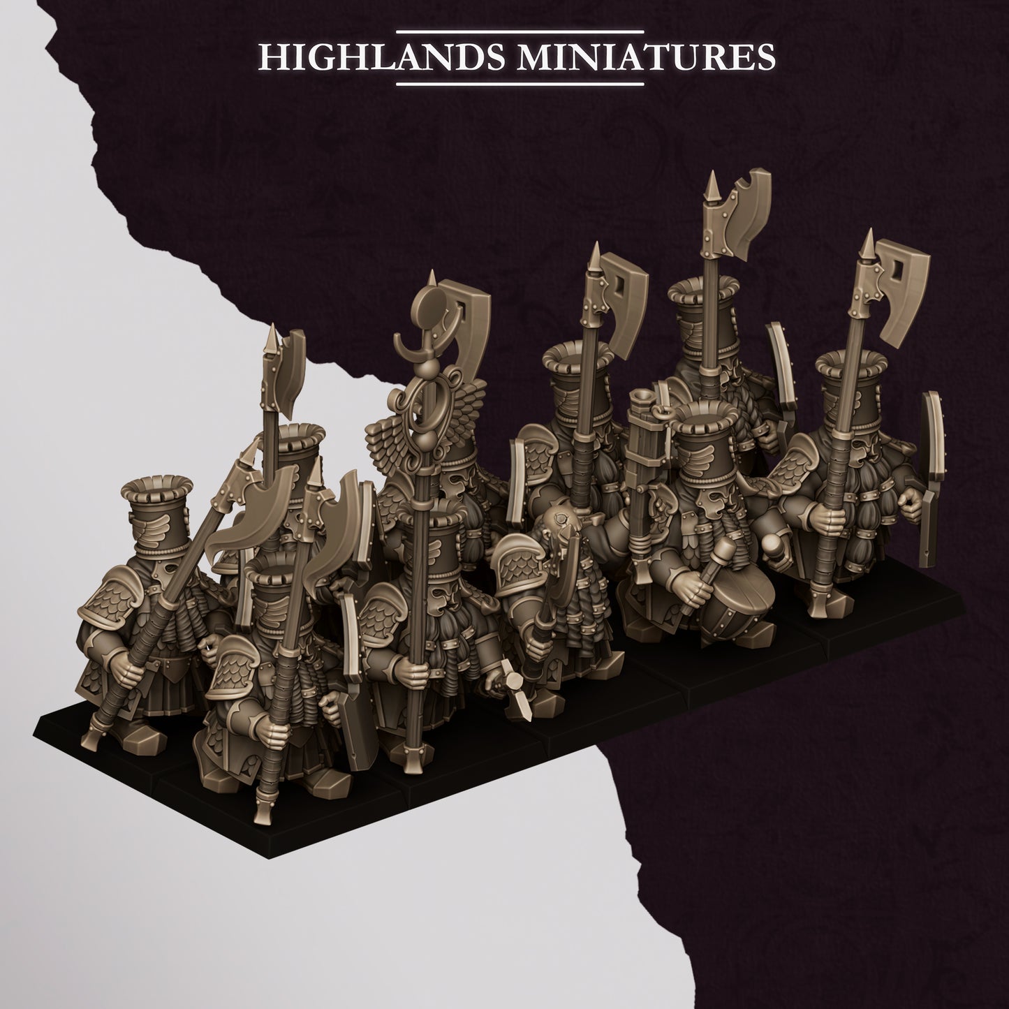 Miniatura Guardia Pesada de Marduk Enanos Infernales resina 28mm sin pintar - Drakholm
