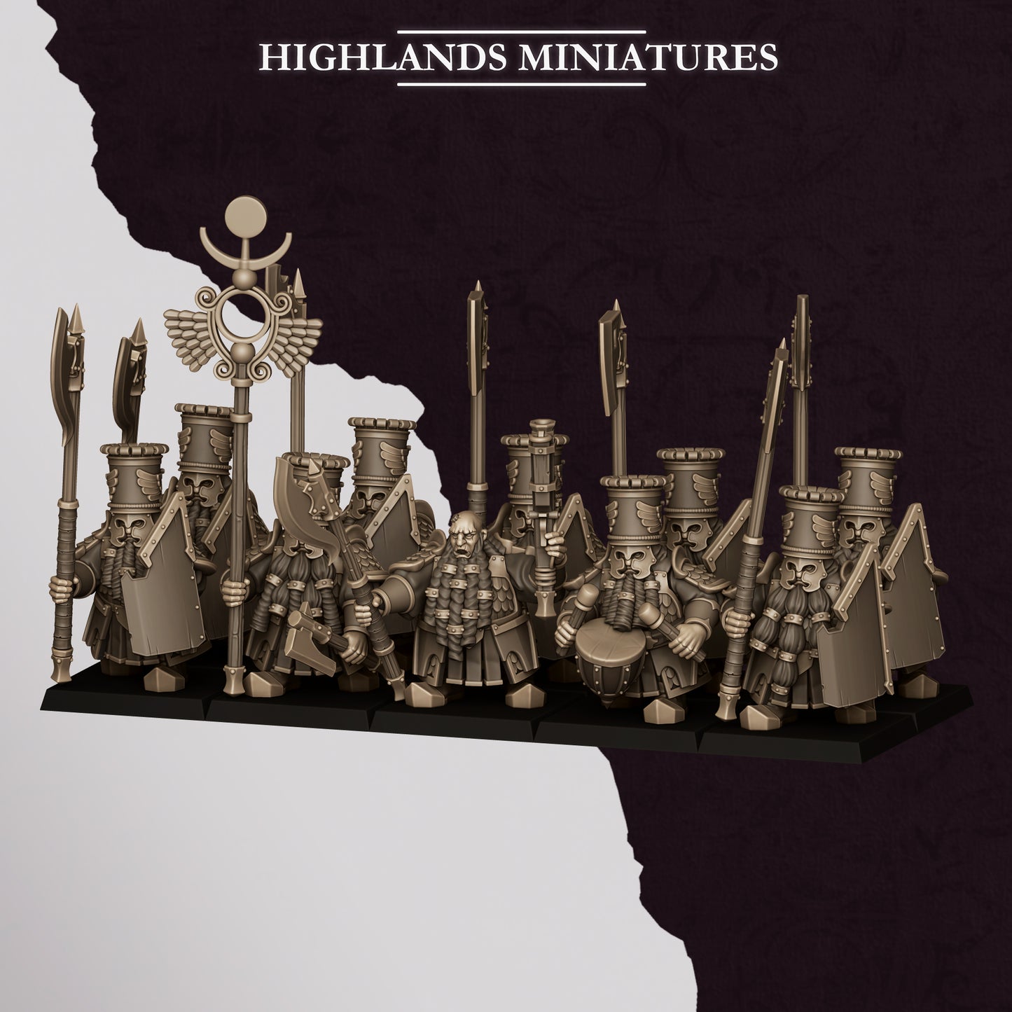 Miniatura Guardia Pesada de Marduk Enanos Infernales resina 28mm sin pintar - Drakholm