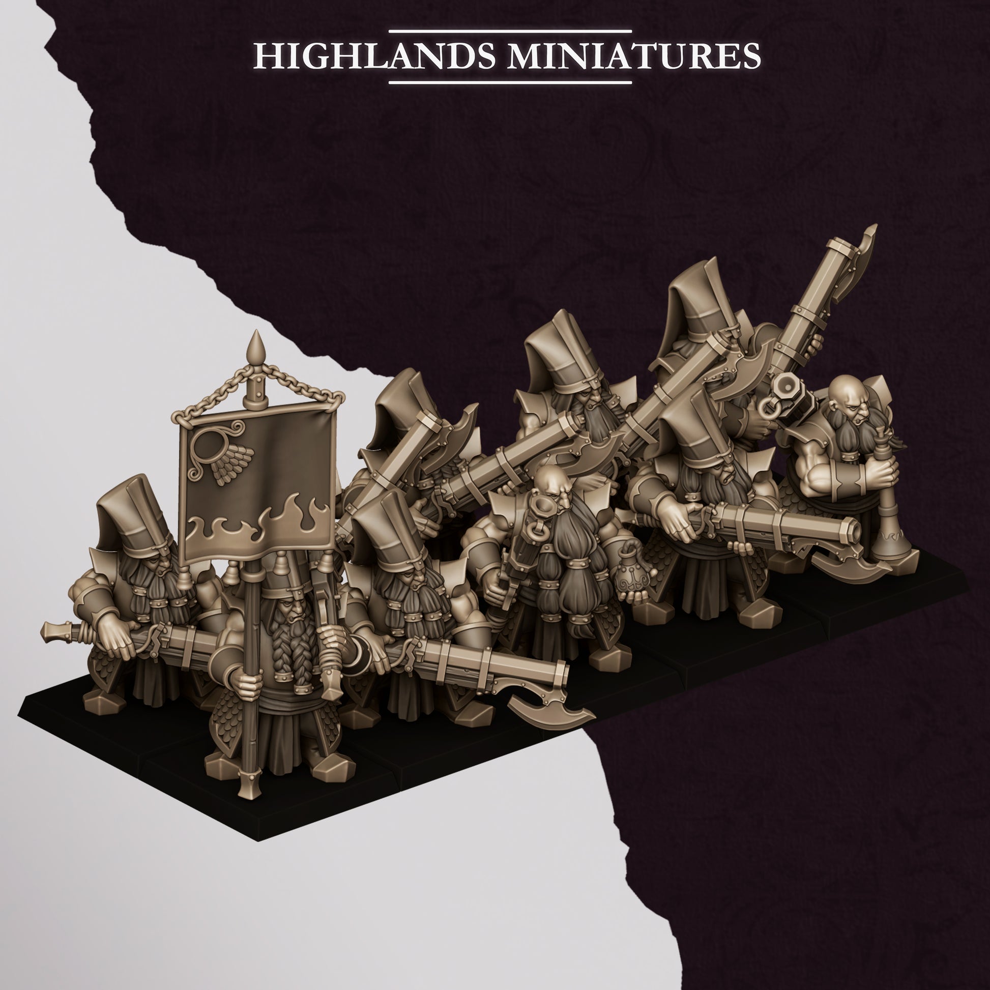 Miniatura Tiradores de Marduk Enanos Infernales resina 28mm sin pintar - Drakholm