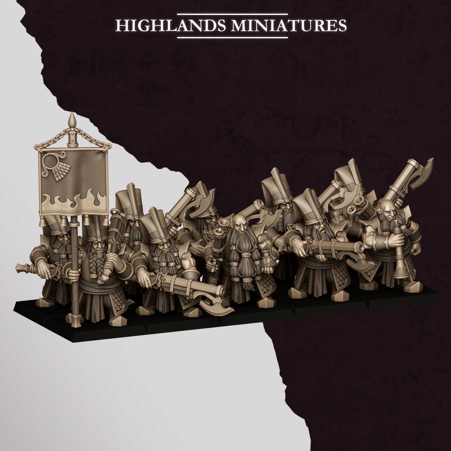 Miniatura Tiradores de Marduk Enanos Infernales resina 28mm sin pintar - Drakholm