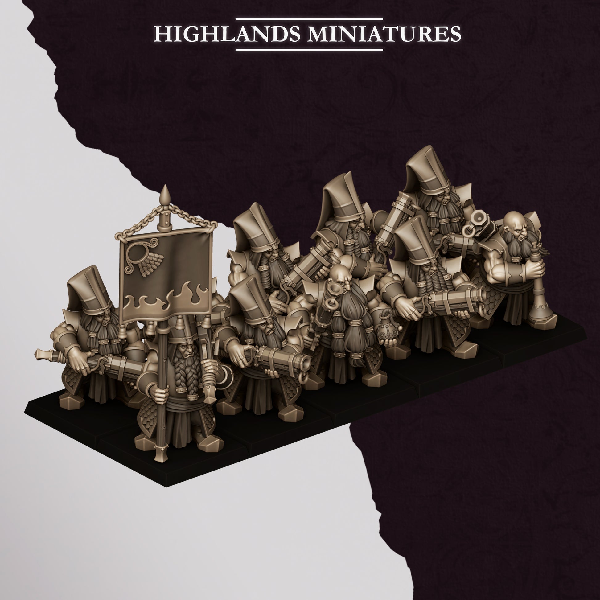 Miniatura Tiradores de Marduk Enanos Infernales resina 28mm sin pintar - Drakholm