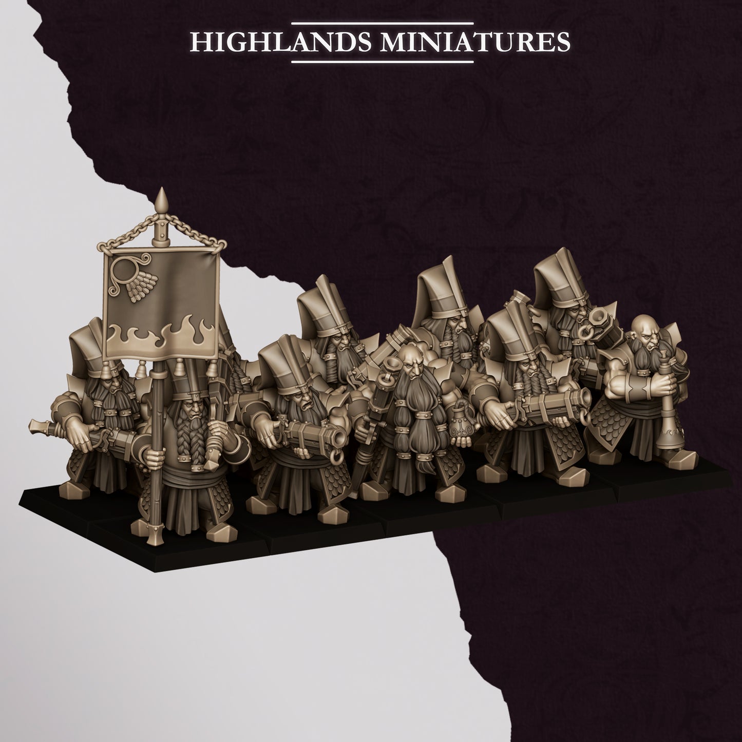 Miniatura Tiradores de Marduk Enanos Infernales resina 28mm sin pintar - Drakholm