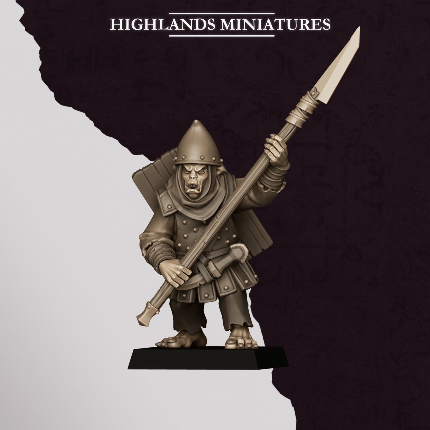 Miniatura Lanceros Hobgoblin Enanos Infernales resina 28mm sin pintar - Drakholm