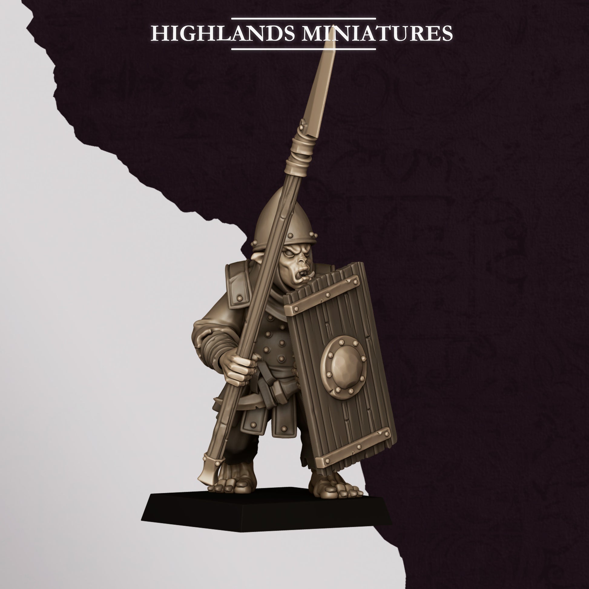 Miniatura Lanceros Hobgoblin Enanos Infernales resina 28mm sin pintar - Drakholm