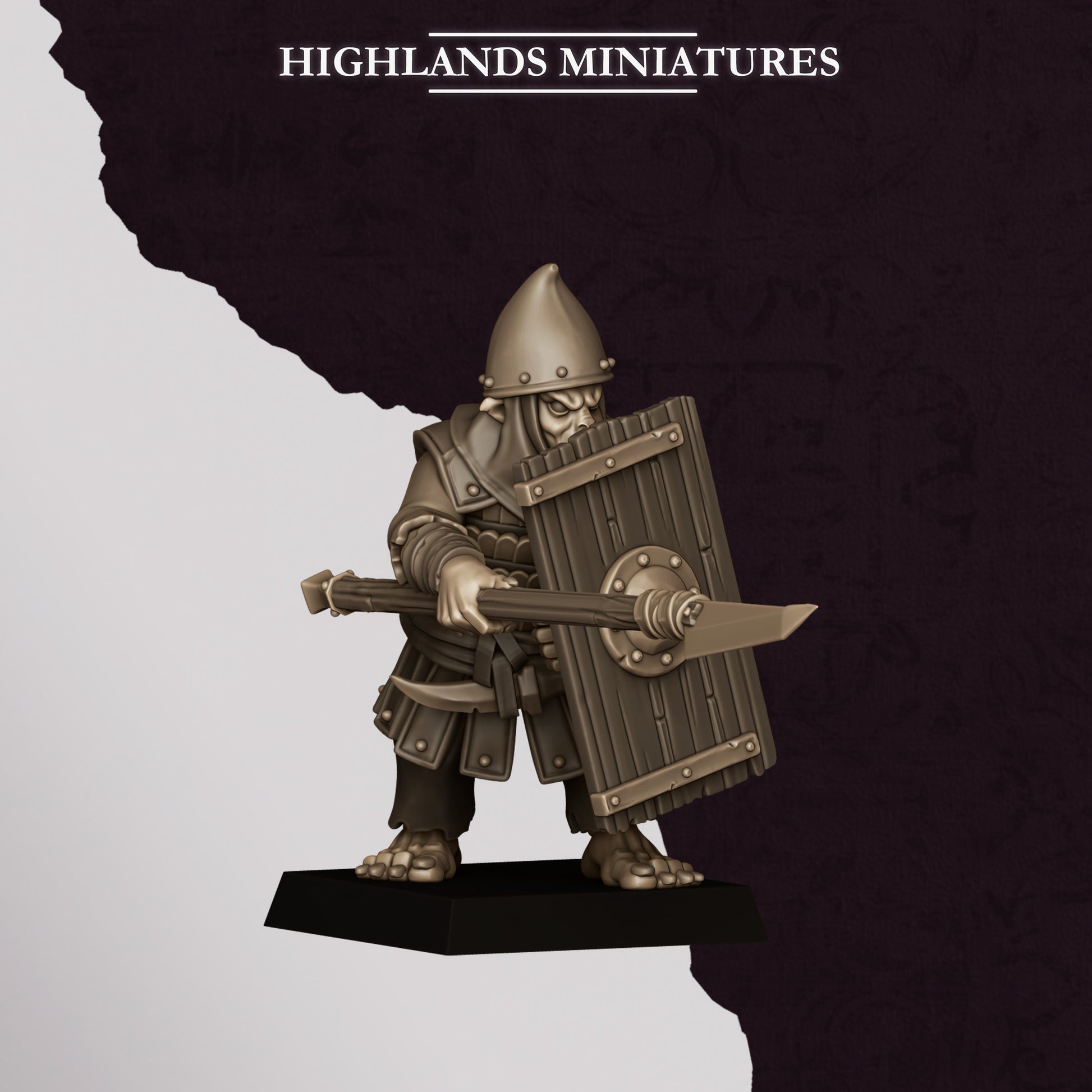 Miniatura Lanceros Hobgoblin Enanos Infernales resina 28mm sin pintar - Drakholm
