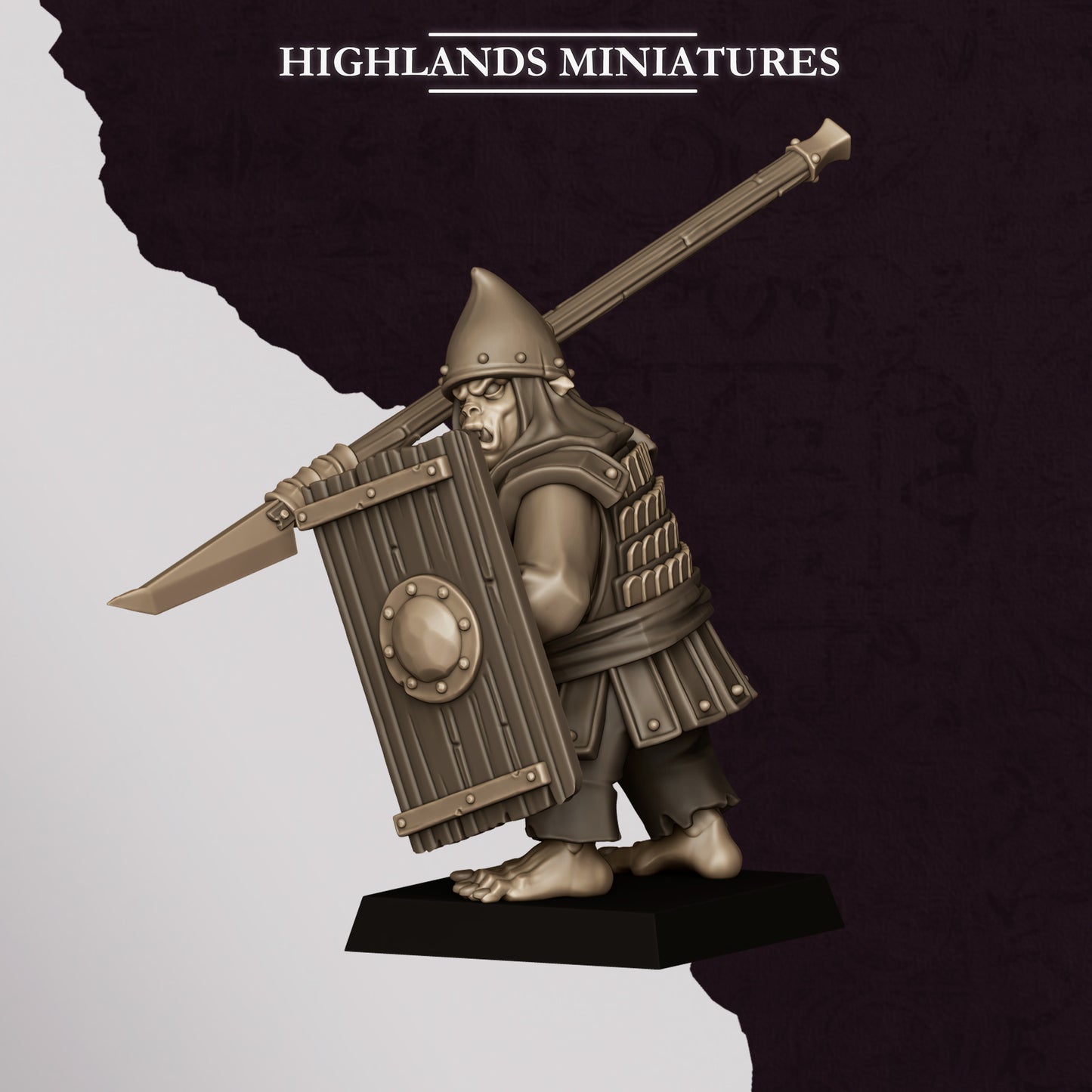 Miniatura Lanceros Hobgoblin Enanos Infernales resina 28mm sin pintar - Drakholm