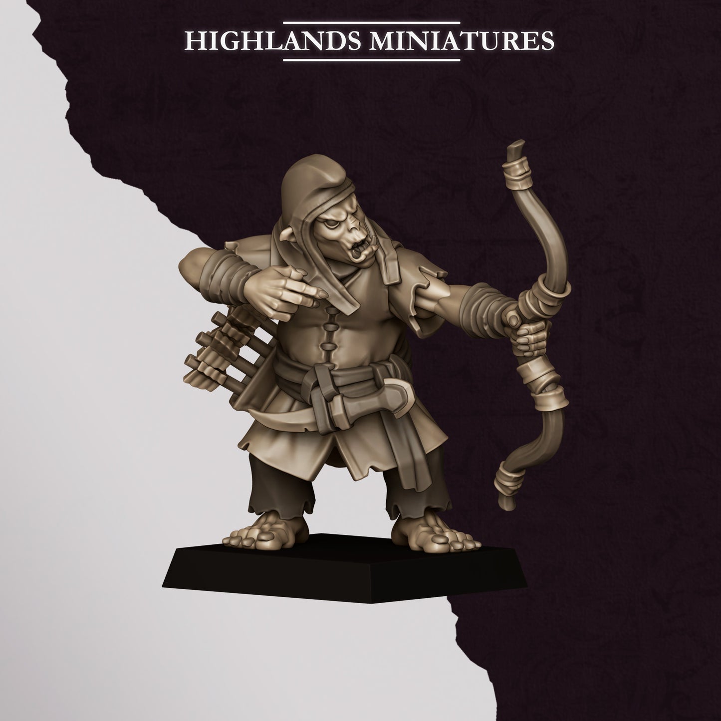 Miniatura Arqueros Hobgoblin Enanos Infernales resina 28mm sin pintar - Drakholm