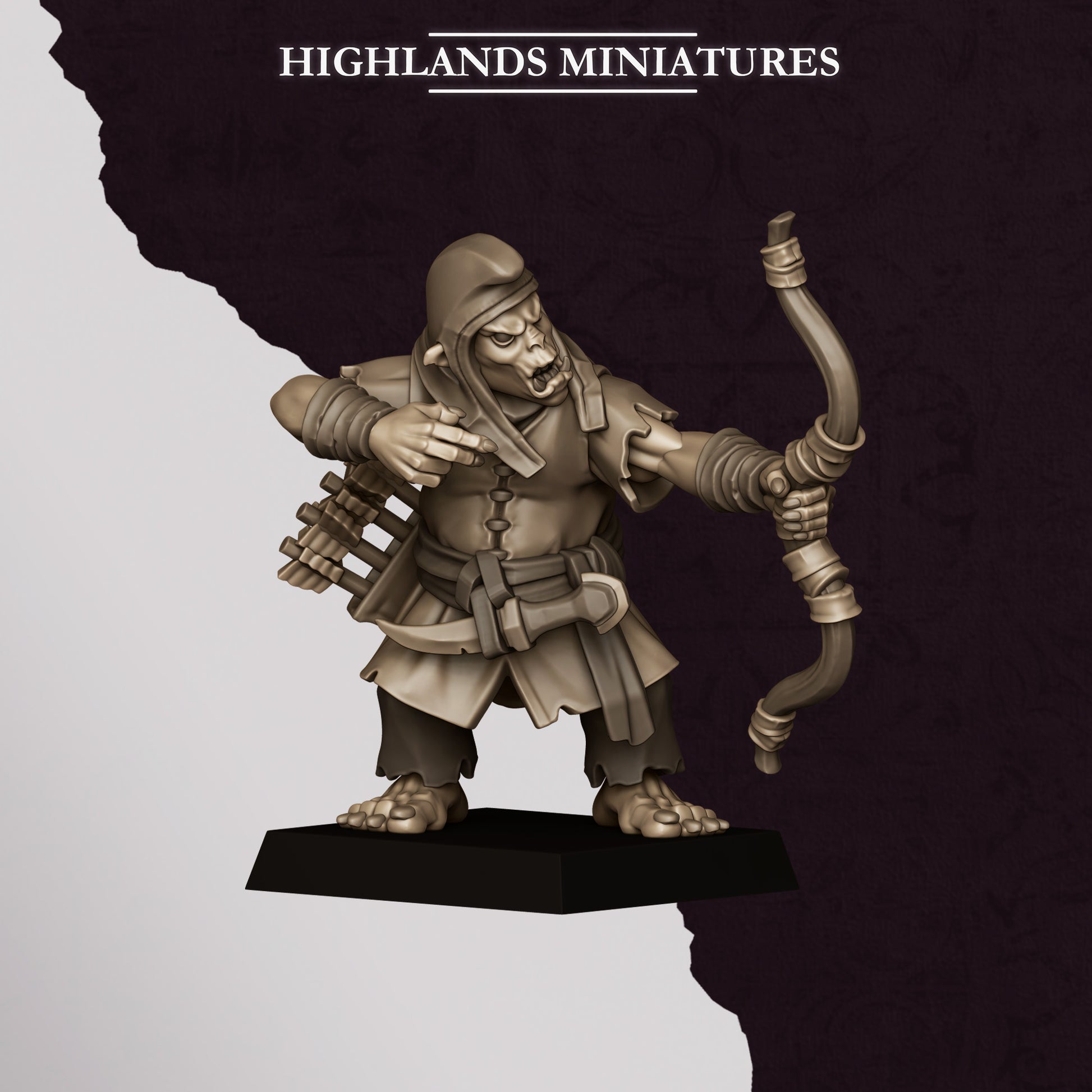 Miniatura Arqueros Hobgoblin Enanos Infernales resina 28mm sin pintar - Drakholm
