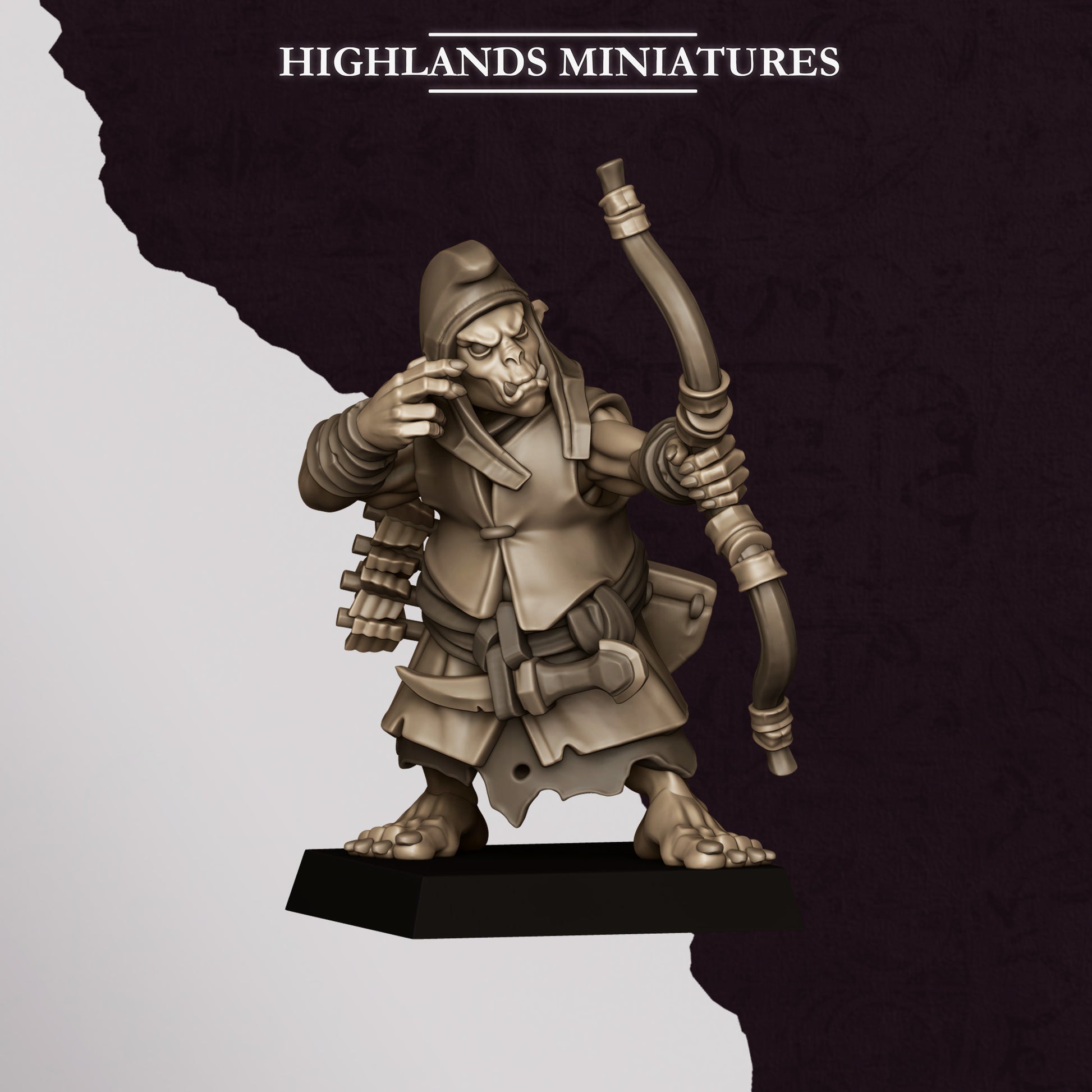 Miniatura Arqueros Hobgoblin Enanos Infernales resina 28mm sin pintar - Drakholm